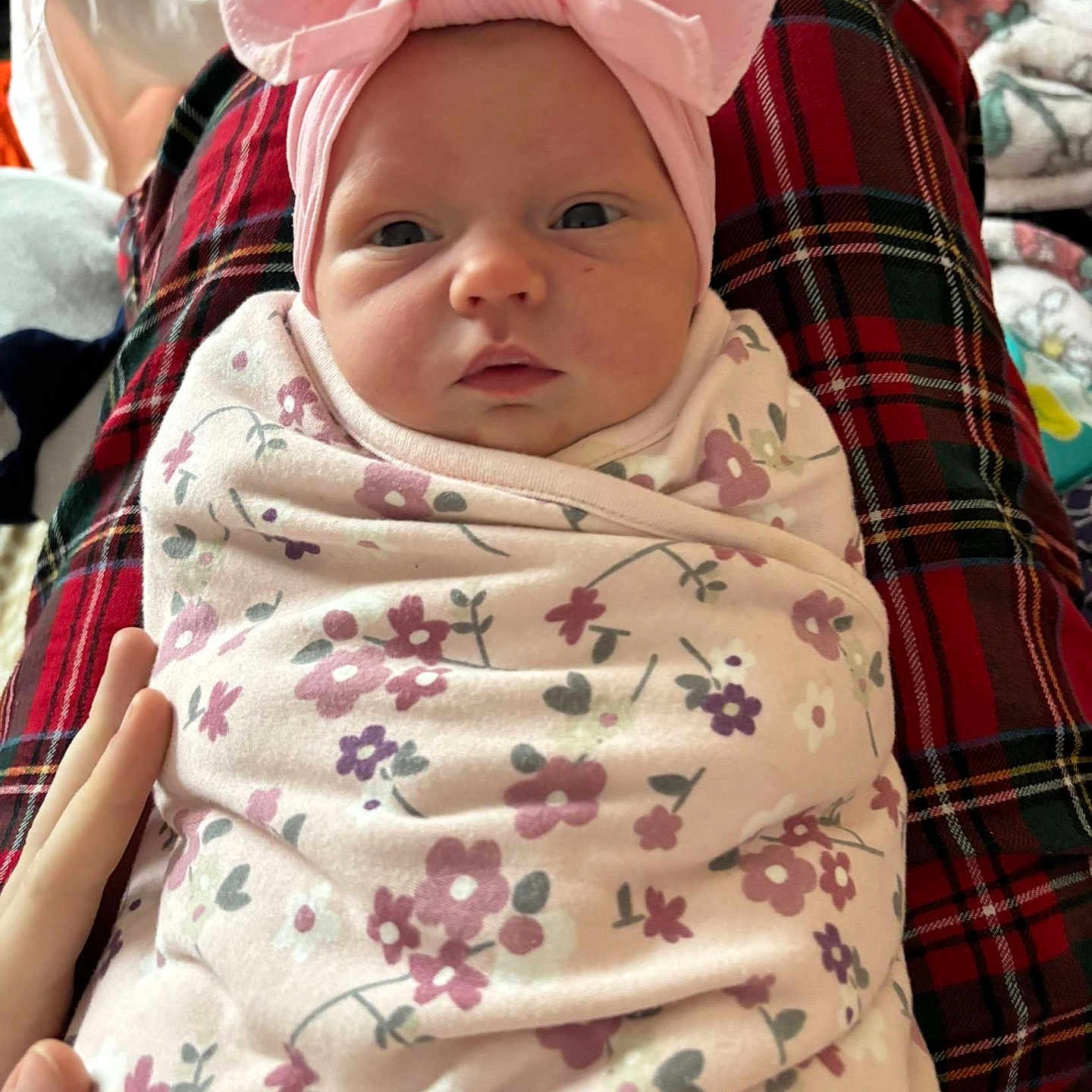 Elliauna is registered to the contest to win money with this photo: baby, bed, blanket, bonnet, clothing, couch, cushion, face, furniture, hat, head, homedecor, newborn, person, photography, portrait, quilt, sleeping, t_shirt, towel