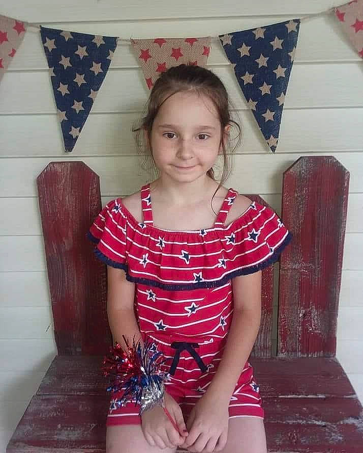 Katelyn joined the competition — help win amazing prizes! child, child_model, design, finger, human_leg, joy, leg, long_hair, mouth, neck, pattern, person, pink, polka_dot, red, shoulder, skin, sleeve, t_shirt, textile