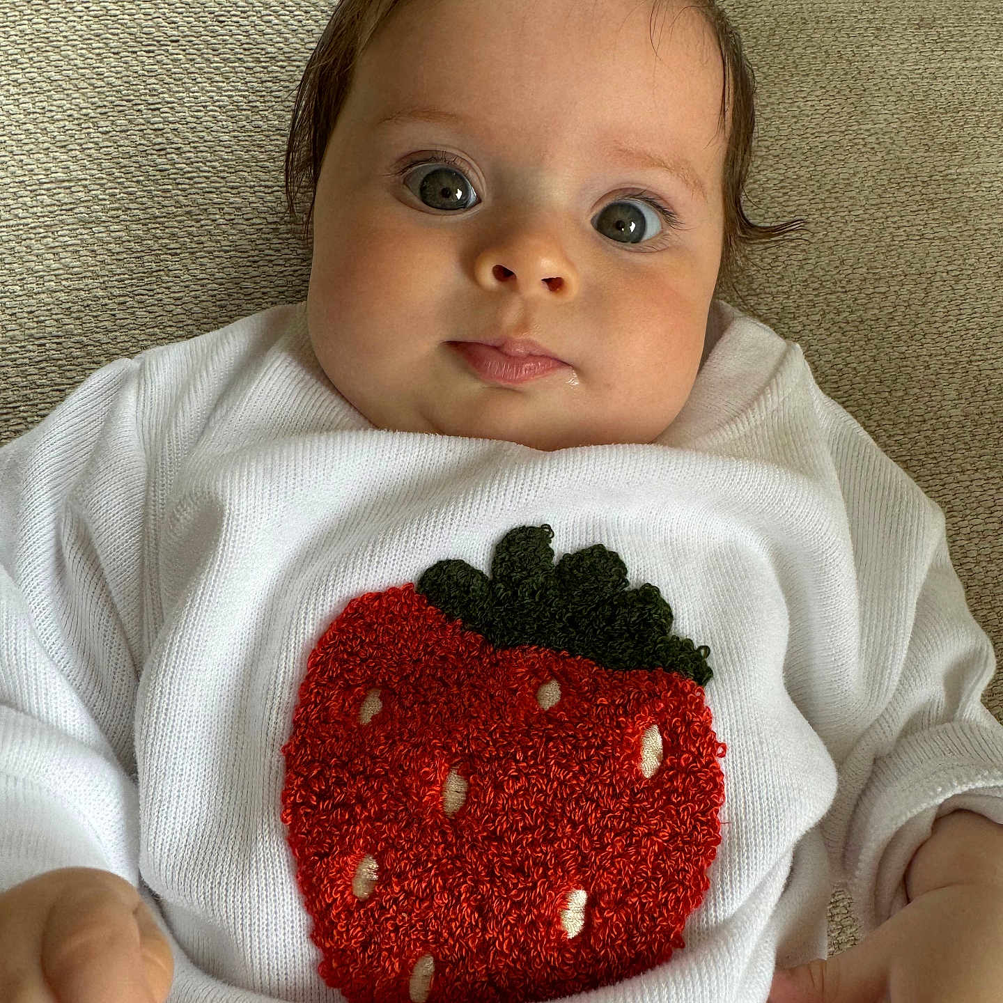 Darcie joined the competition — help win amazing prizes! applique, baby, blanket, bodypart, clothing, cushion, face, finger, hand, head, heart, homedecor, loveheartsymbol, newborn, pattern, person, photography, portrait, symbol, t_shirt
