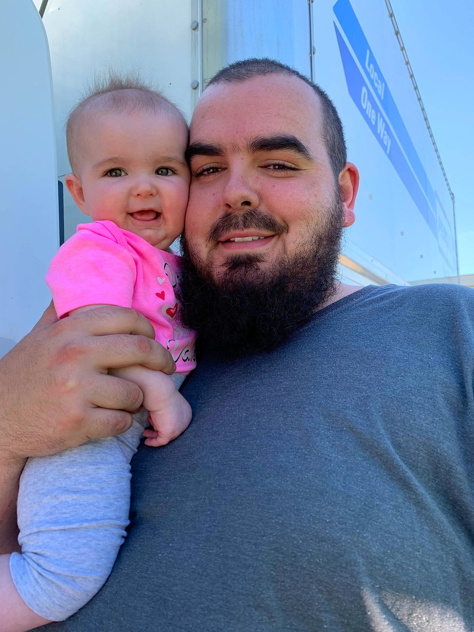 Emeri joined the competition — help win amazing prizes! baby, beard, child, facial_hair, family, fun, hair, happy, joy, moustache, people, person, photography, pink, sky, smile, toddler, vacation