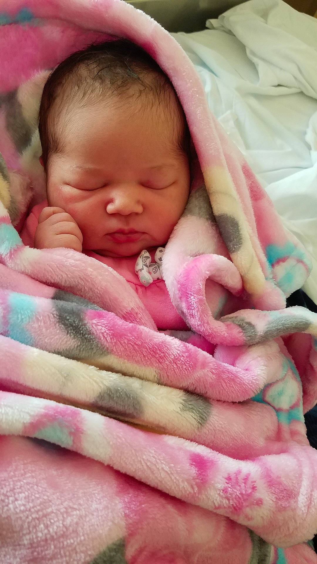 Kamiyah joined the competition — help win amazing prizes! cheek, child, close_up, eye, finger, girl, hand, infant, lip, mouth, nose, person, pink, product, skin, smile, toddler