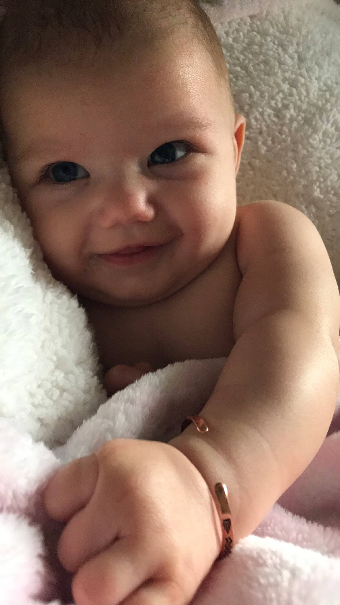 Milliana is registered to the contest to win money with this photo: baby, cheek, child, chin, ear, eye, eyebrow, face, finger, forehead, hand, head, lip, mouth, muscle, nose, person, skin, smile, thumb