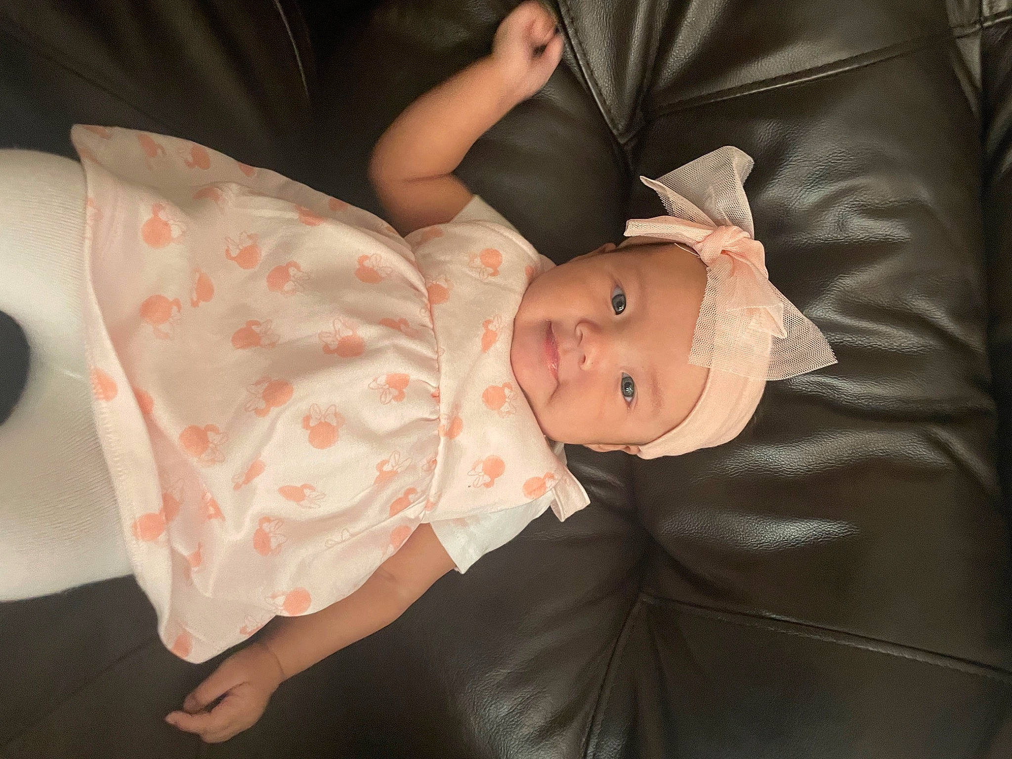 Milanya joined the competition — help win amazing prizes! baby, baby_products, baby_toddler_clothing, child, comfort, couch, hat, headwear, human_leg, person, room, sitting, sleeve, smile, suit, toddler, tree