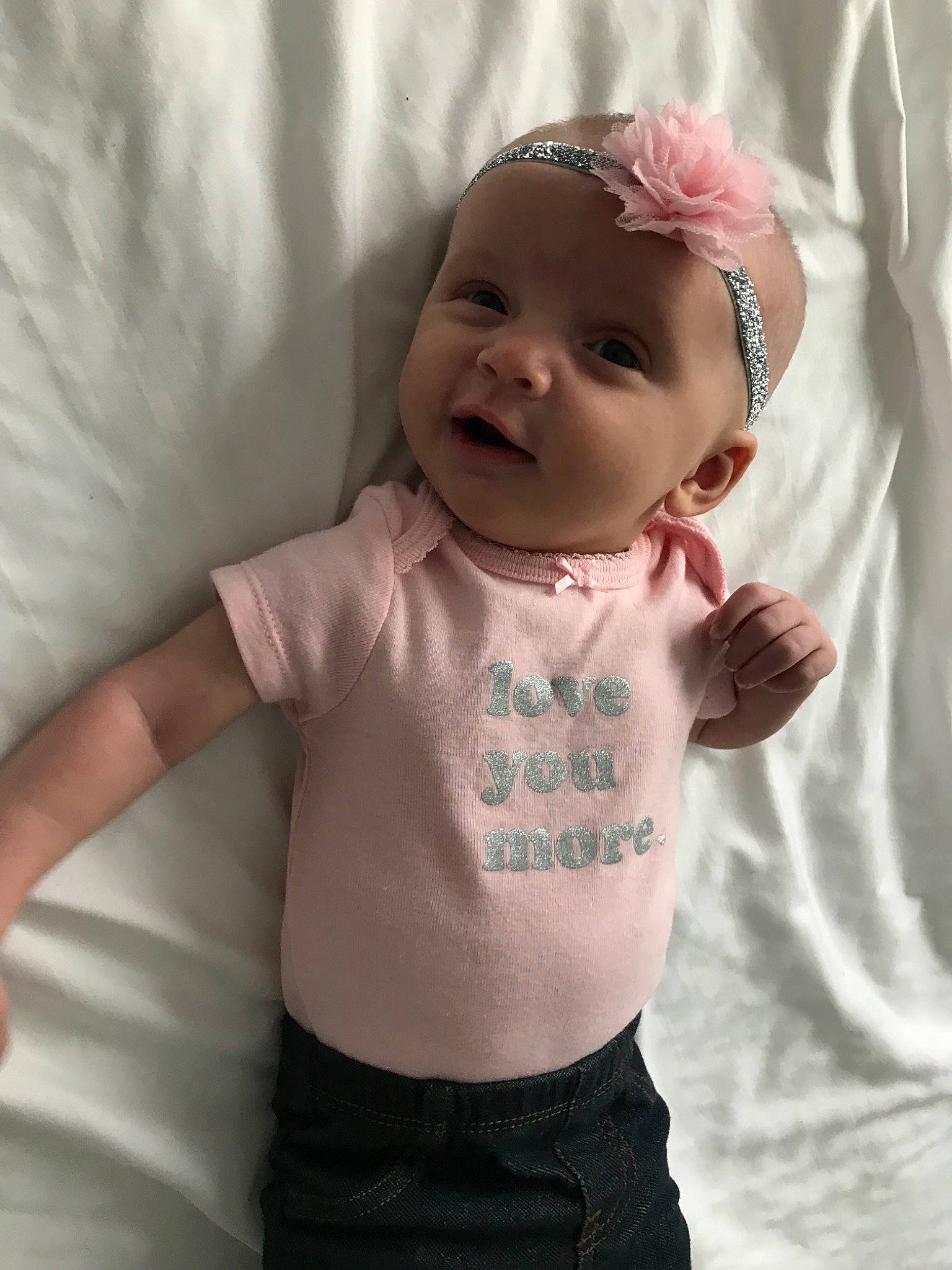 Allayah joined the competition — help win amazing prizes! baby, baby_toddler_clothing, cheek, child, fashion_accessory, hair_accessory, head, headband, headgear, headpiece, person, pink, product, skin, textile, toddler