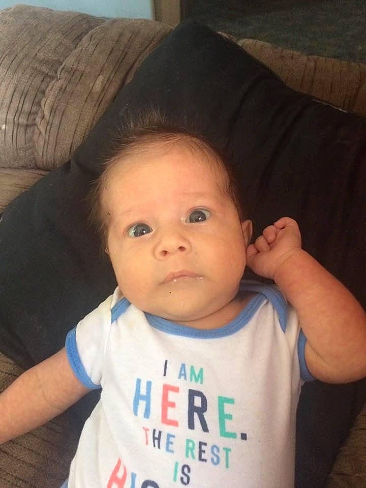 Damian is registered to the contest to win money with this photo: boy, cheek, child, chin, day, ear, eye, face, forehead, head, infant, iris, mouth, nose, person, product, skin, smile, toddler