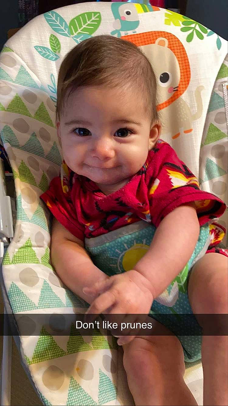 Amelia joined the competition — help win amazing prizes! arm, baby, baby_toddler_clothing, cheek, eye, facial_expression, finger, happy, head, iris, joy, mouth, nose, organ, person, pink, skin, sleeve, smile, textile