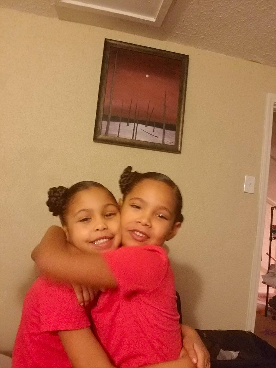 Janiyah joined the competition — help win amazing prizes! abdomen, cheek, child, comfort, elbow, event, fun, gesture, happy, hug, iris, joy, magenta, neck, person, room, sitting, smile, t_shirt, thumb