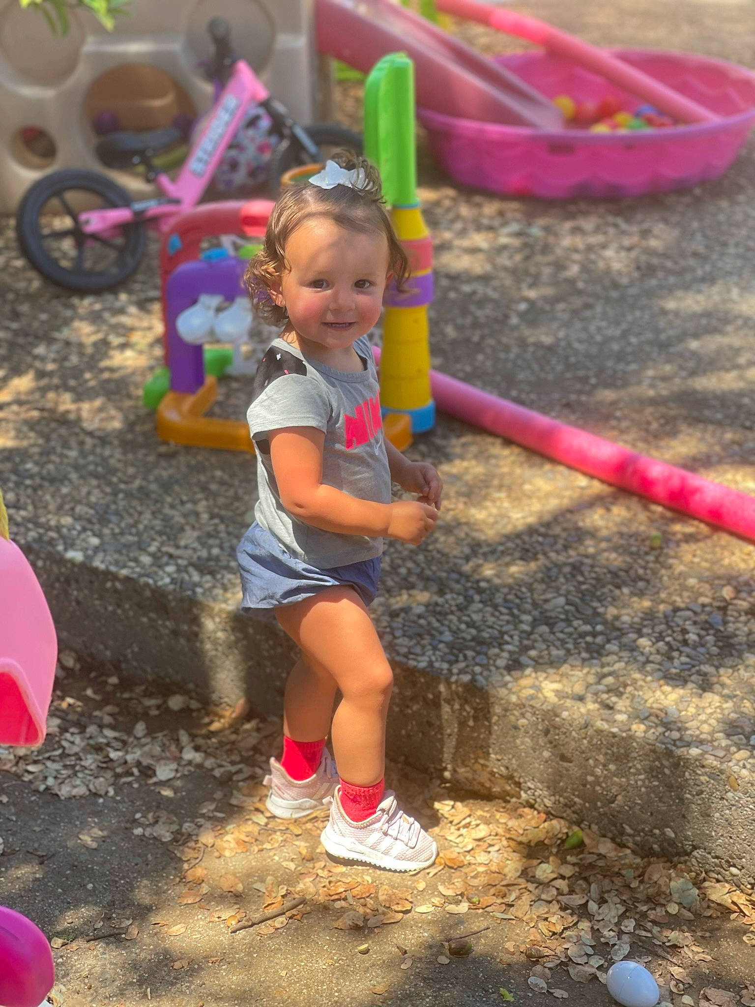 Oakley joined the competition — help win amazing prizes! bicycle, bicycle_wheel, child, city, event, fun, grass, happy, head, joy, leisure, magenta, person, pink, public_space, purple, recreation, shorts, thigh, tire