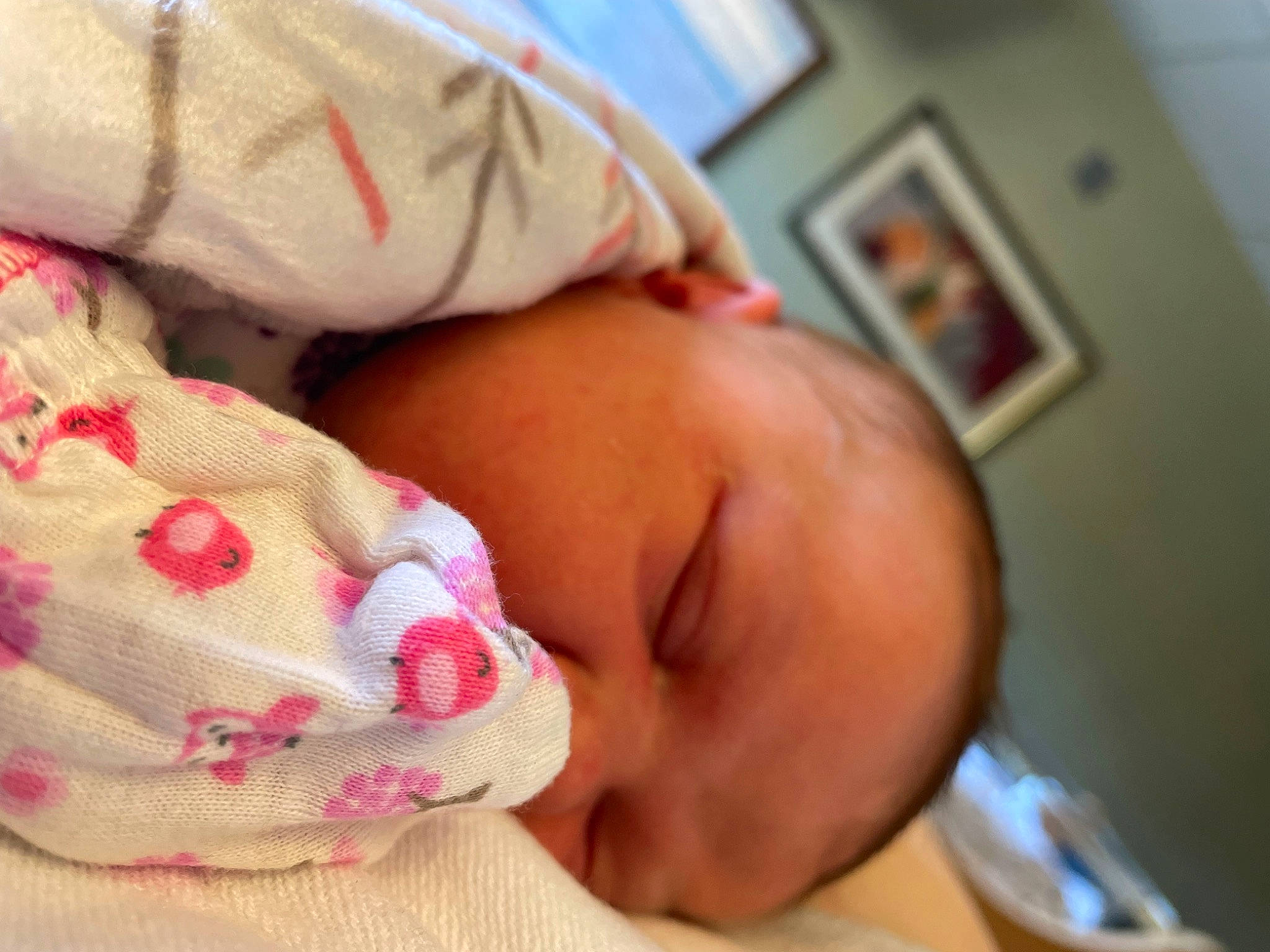 Aspyn is registered to the contest to win money with this photo: baby, baby_sleeping, baby_toddler_clothing, bedtime, cheek, chin, comfort, eye, face, finger, hand, head, headgear, linens, lip, mouth, nose, person, picture_frame, skin