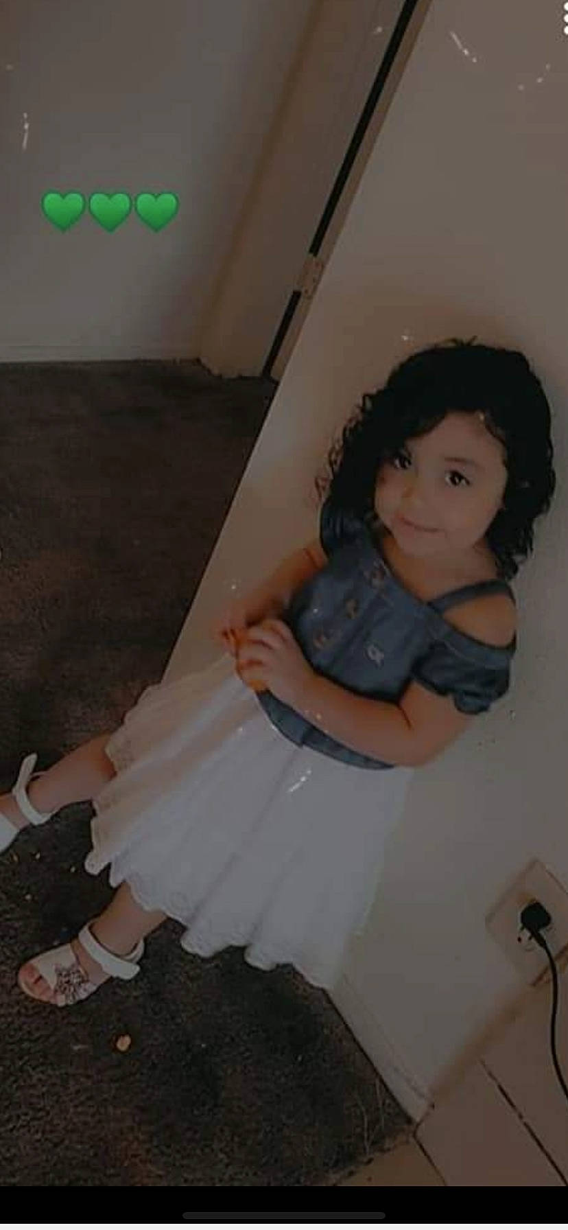 Ellie joined the competition — help win amazing prizes! baby_toddler_clothing, child, day_dress, dress, embellishment, fashion_design, finger, floor, flooring, foot, fun, happy, human_leg, peach, person, room, sandal, sitting, skin, sock