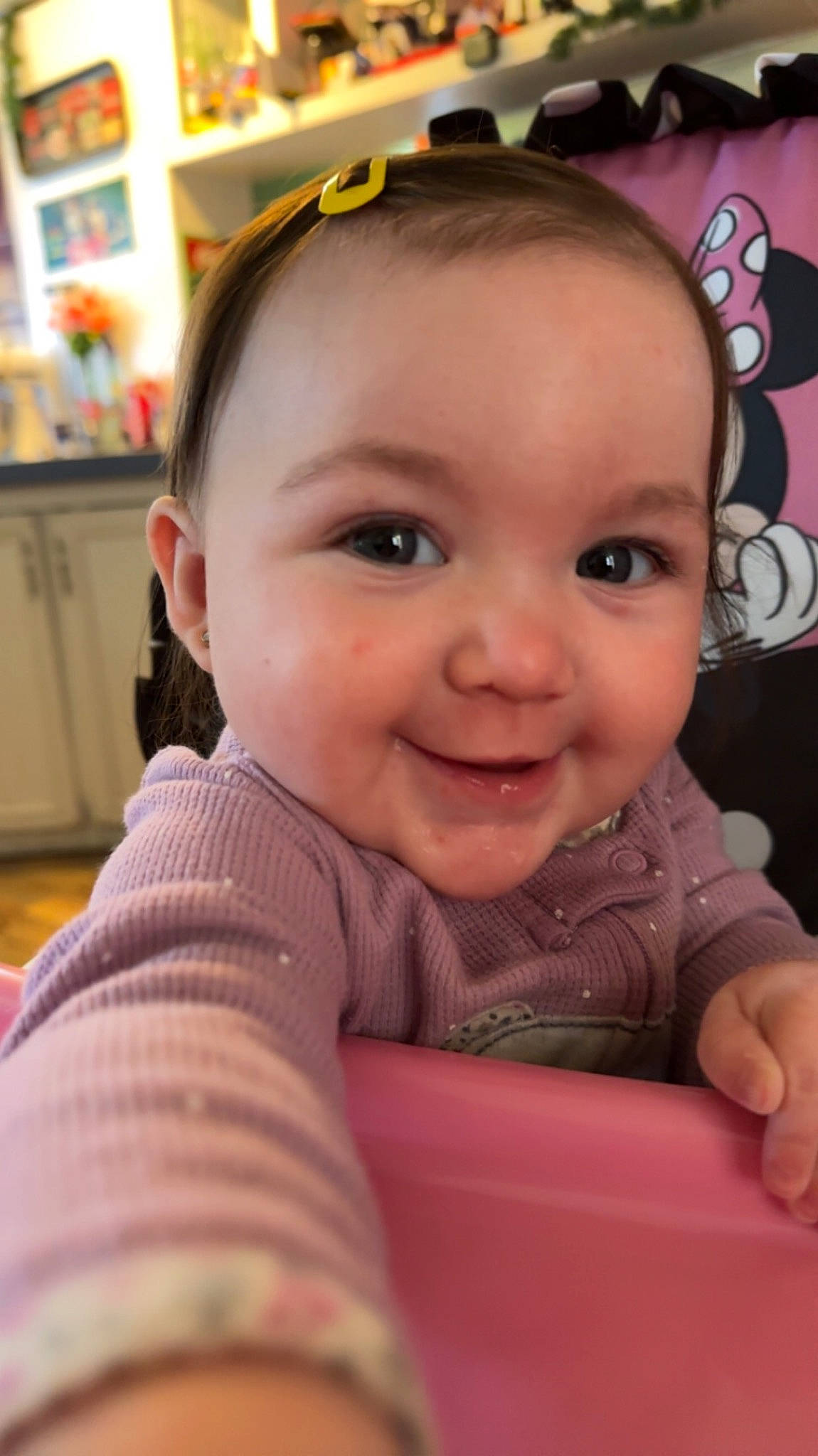 Alaina is registered to the contest to win money with this photo: baby, baby_toddler_clothing, cheek, chin, ear, eye, eyebrow, eyelash, fun, hand, happy, head, iris, joy, lip, nose, person, skin, sleeve, smile
