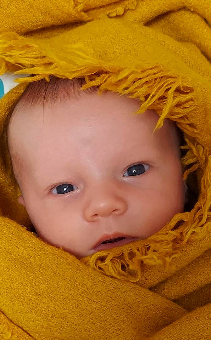Colt is registered to the contest to win money with this photo: baby, cheek, chin, comfort, eye, eyebrow, eyelash, face, facial_expression, forehead, grass, iris, lip, mouth, nose, outerwear, person, skin, textile, toddler