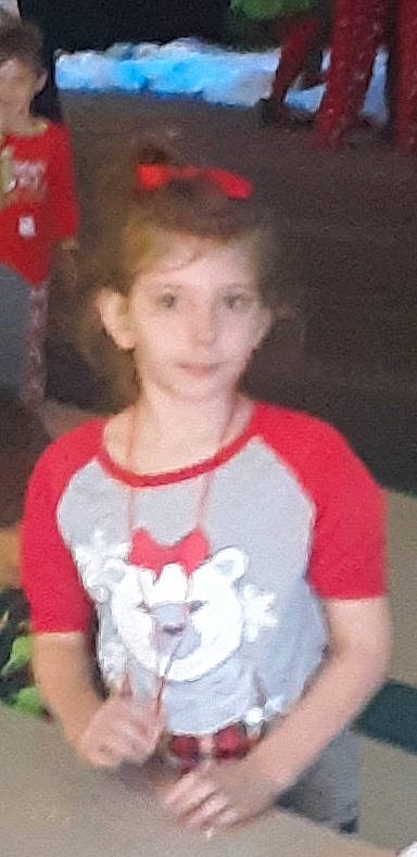 Abbie is registered to the contest to win money with this photo: child, person, smile, t_shirt