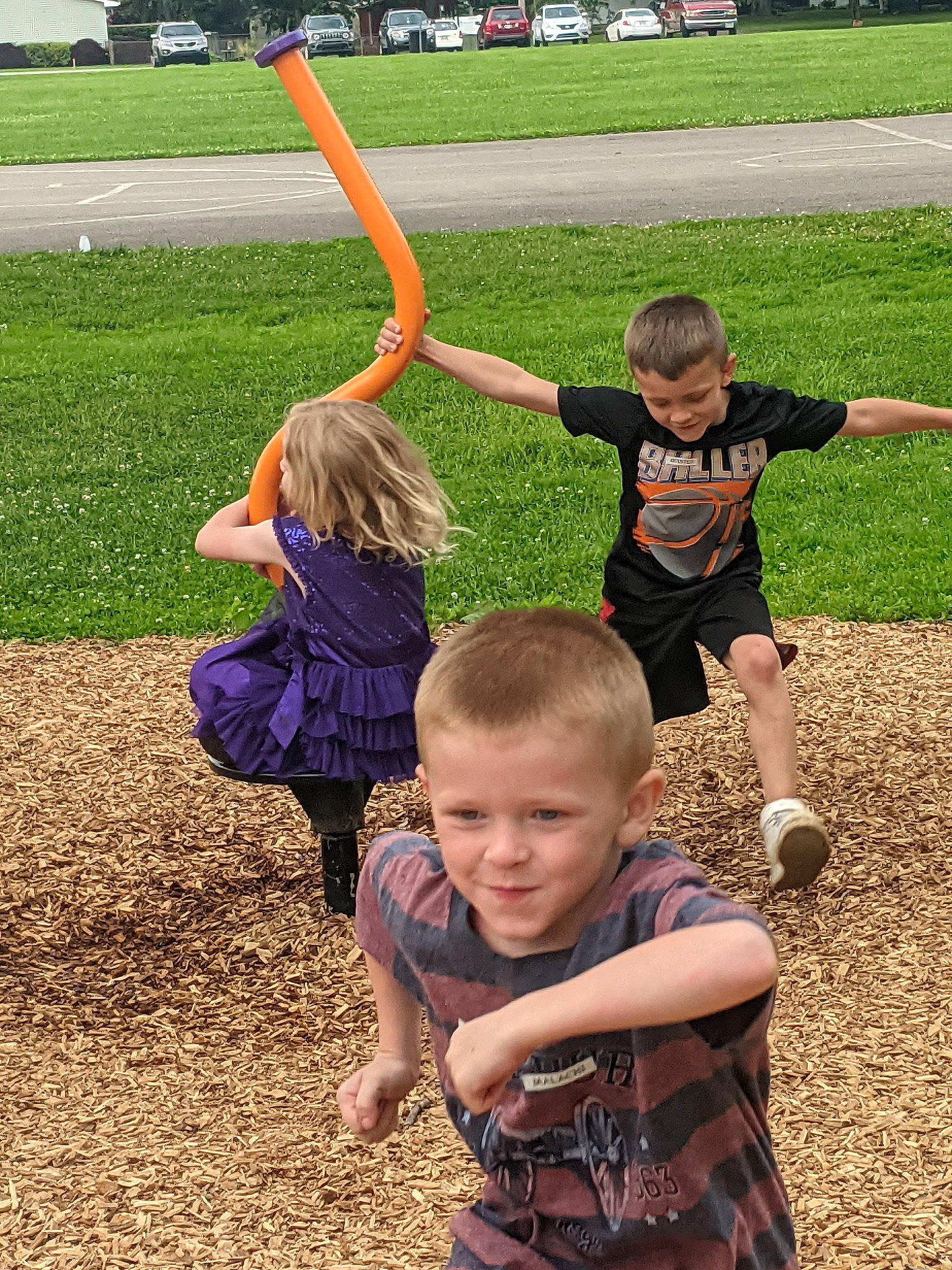 Malachi D. Tucker joined the competition — help win amazing prizes! child, event, fun, gesture, grass, happy, joy, leisure, people_in_nature, person, plant, play, pole, recreation, shorts, smile, soil, spring, t_shirt, toddler