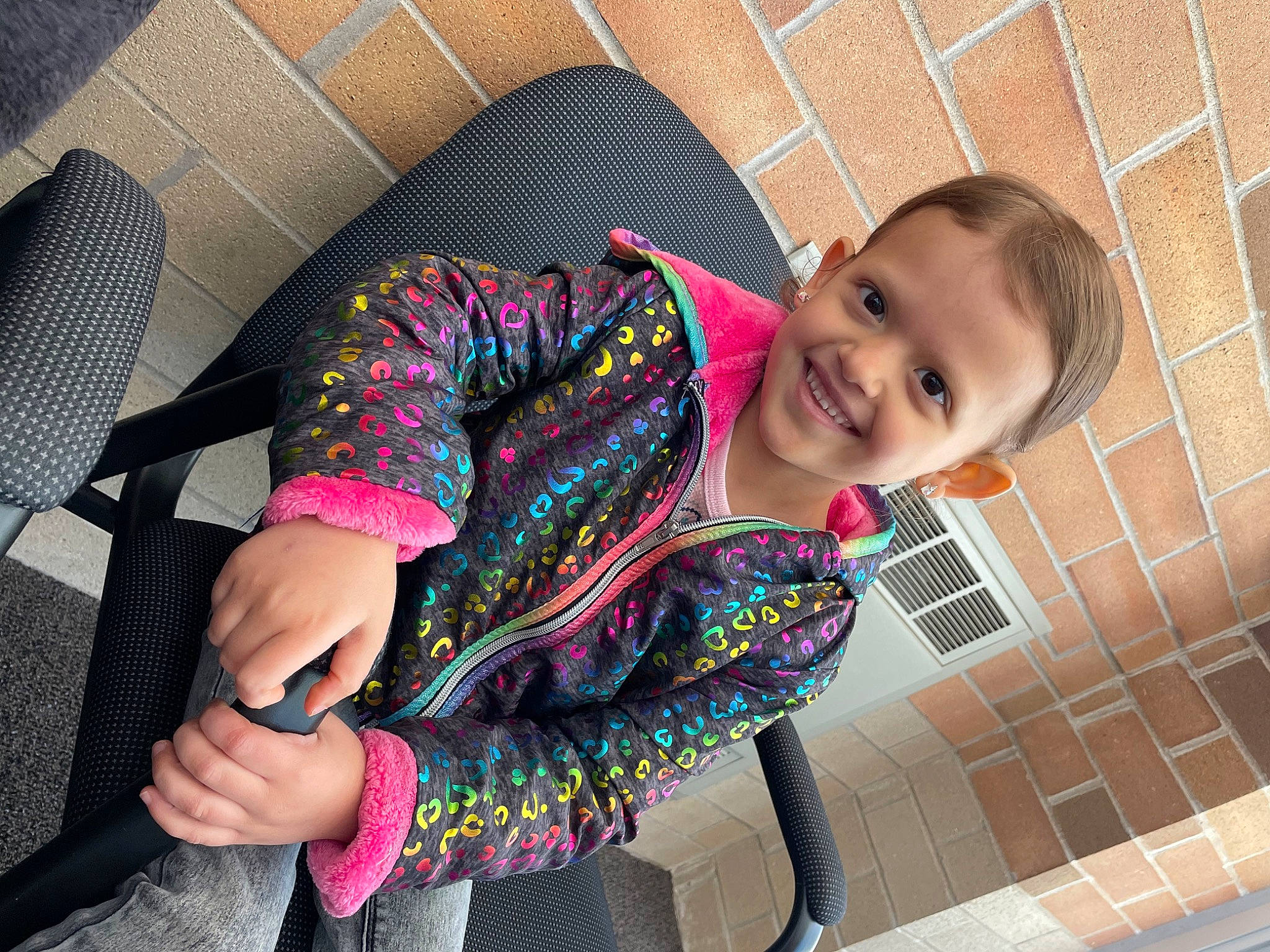 Kinsley is registered to the contest to win money with this photo: baby_toddler_clothing, beauty, child, comfort, dress, finger, fun, hair, happy, head, human_body, joint, joy, knee, leg, neck, person, pink, skin, sleeve