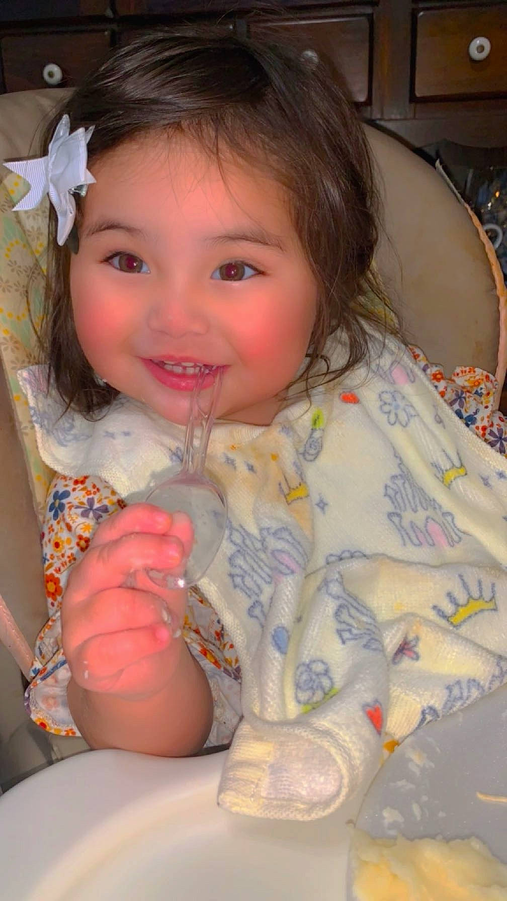 Aspyn South joined the competition — help win amazing prizes! baby_toddler_clothing, cheek, child, comfort, eye, facial_expression, finger, hair, hairstyle, happy, head, human_body, iris, joy, mouth, nose, person, sitting, skin, smile