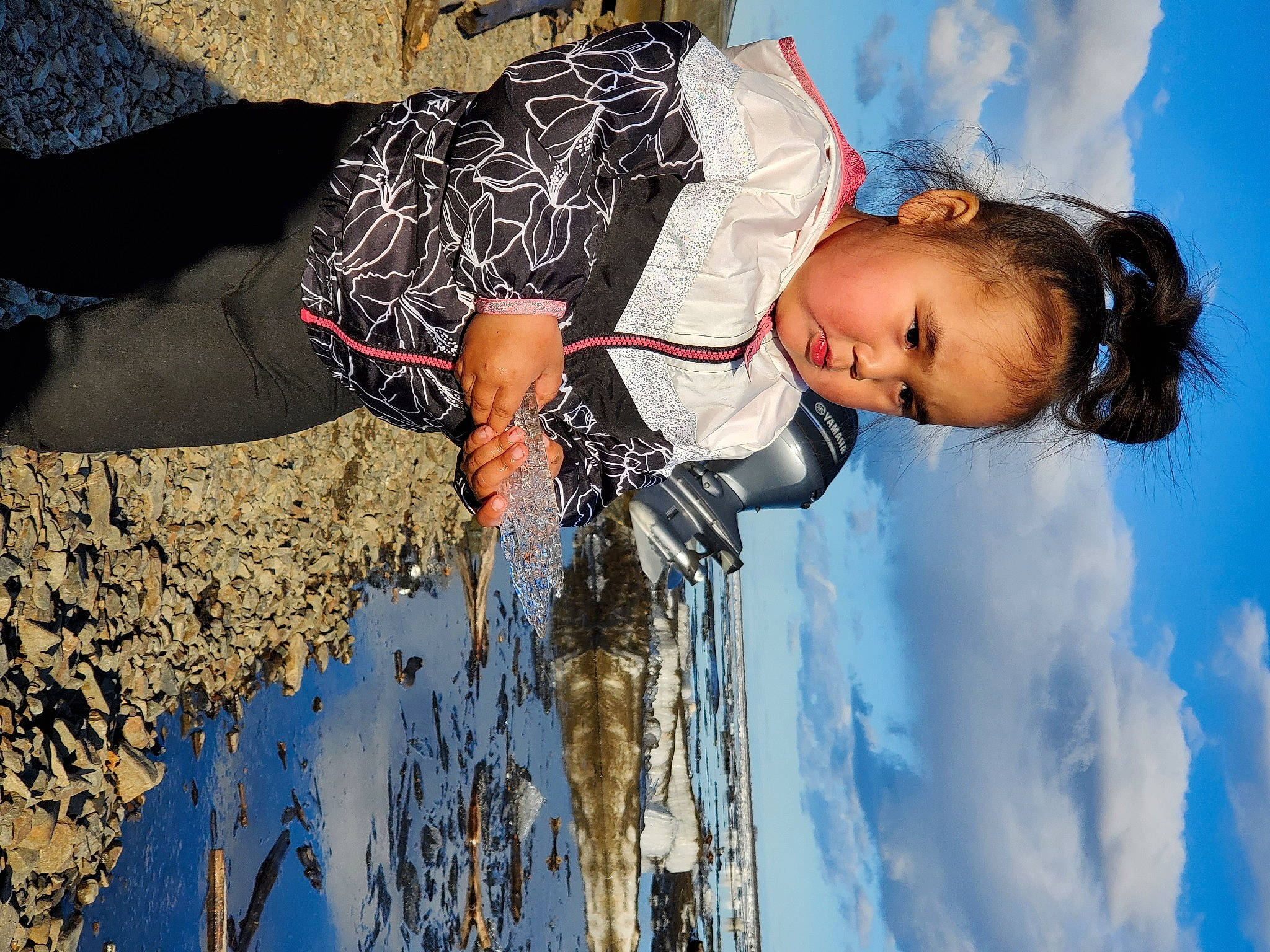 Rachael joined the competition — help win amazing prizes! blue, child, cloud, daytime, electric_blue, flash_photography, fun, grass, happy, leisure, people_in_nature, person, portrait_photography, recreation, reflection, sky, soil, toddler, tree, water