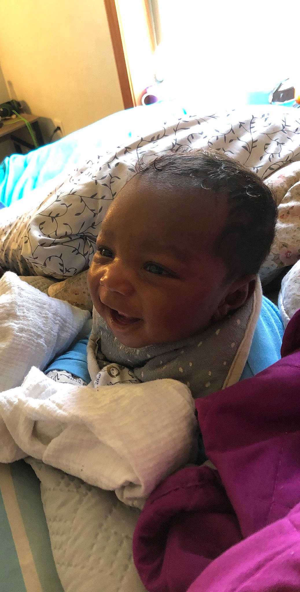 Jamari joined the competition — help win amazing prizes! baby, birth, child, joy, person, sleep, toddler