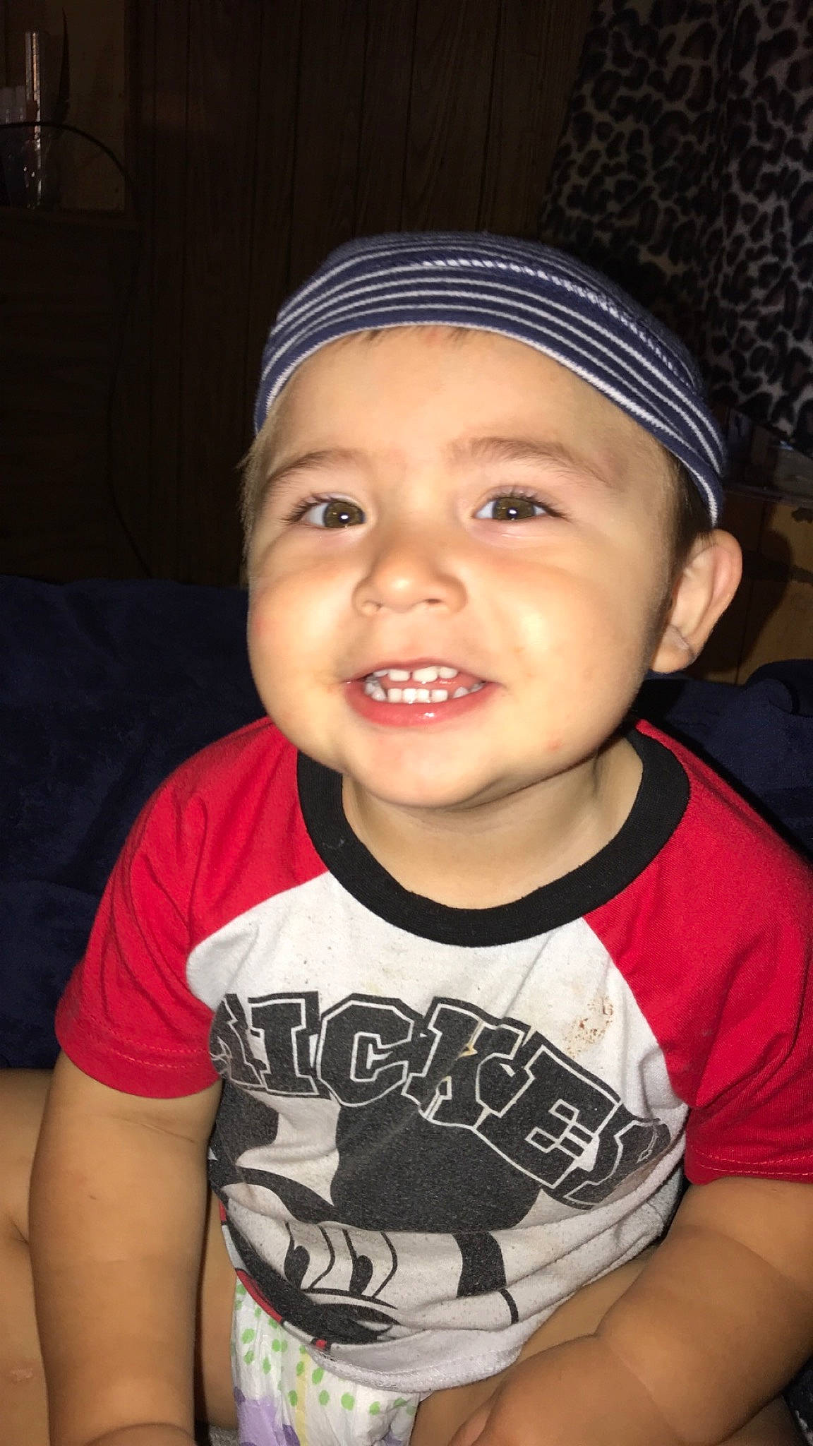 Hakeem joined the competition — help win amazing prizes! cheek, child, chin, cool, eyebrow, face, facial_expression, forehead, fun, happy, head, headgear, headwear, joy, laugh, lip, person, skin, smile, t_shirt