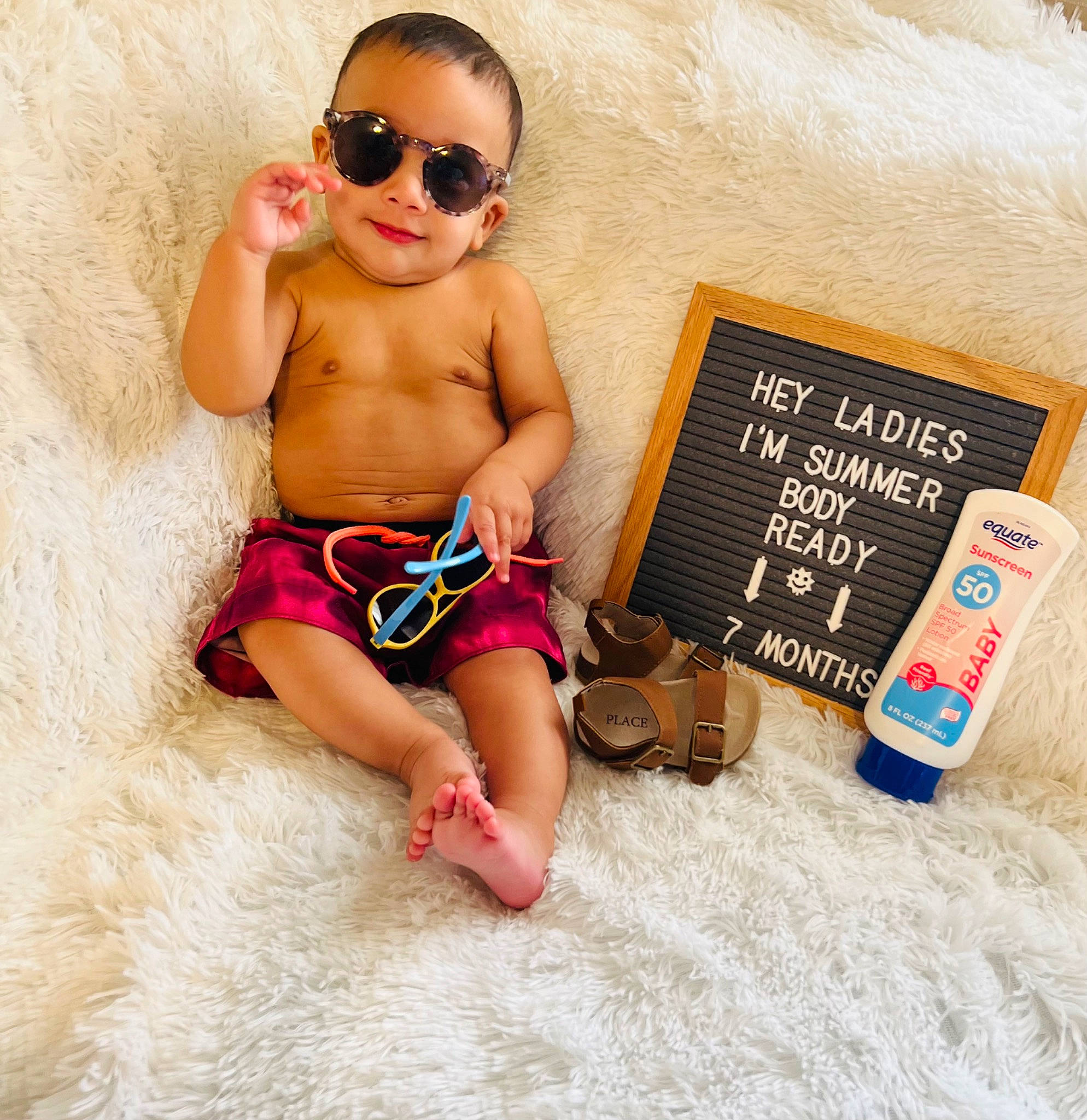 Mateo joined the competition — help win amazing prizes! arm, baby_toddler_clothing, chest, cool, eyewear, goggles, hairstyle, happy, head, human_body, joy, person, shorts, summer, sunglasses, thigh, toddler, trunk, trunks, undergarment