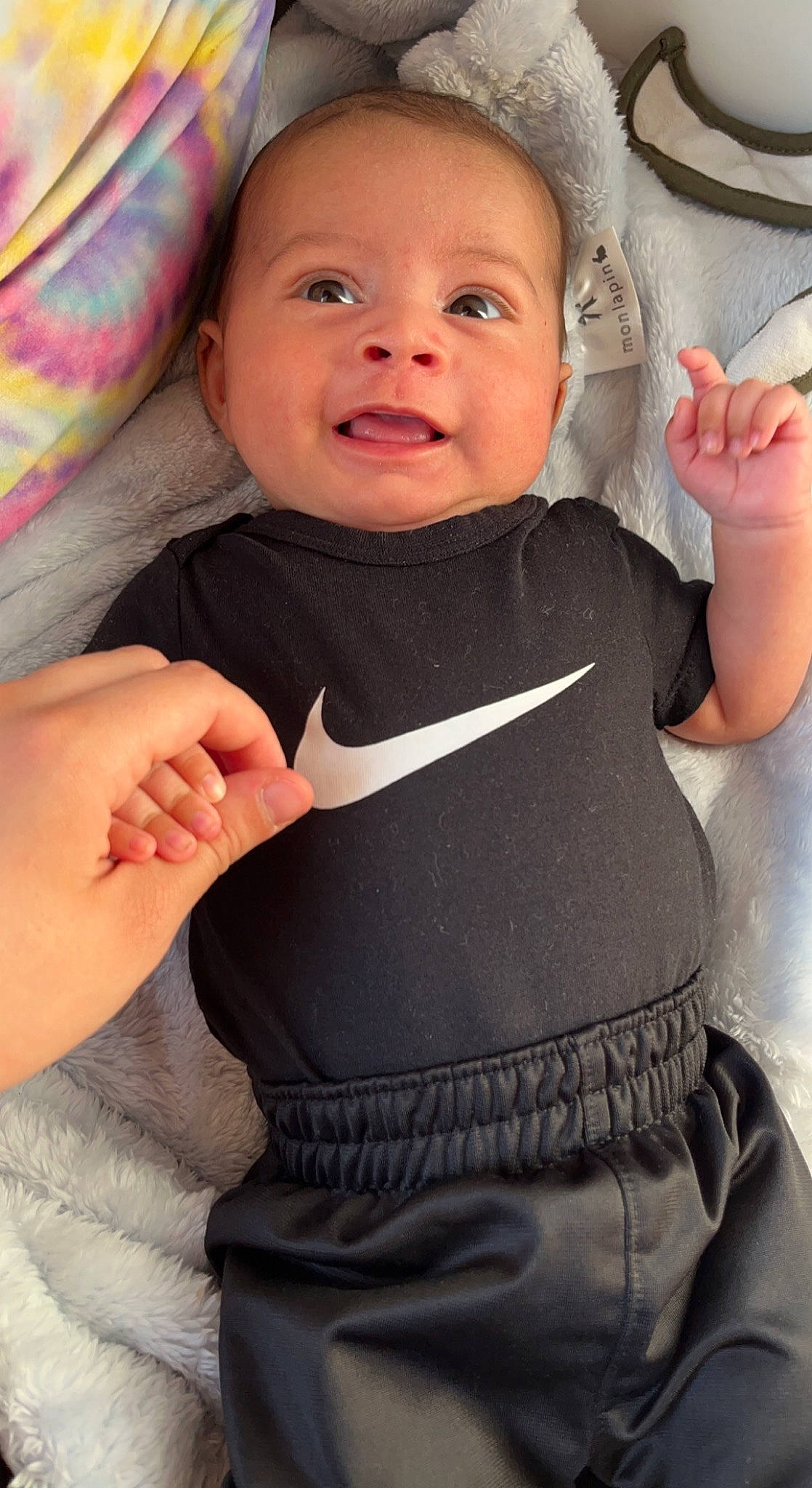 Alakai joined the competition — help win amazing prizes! baby, baby_toddler_clothing, cheek, child, chin, comfort, face, facial_expression, gesture, happy, lip, outerwear, person, pink, skin, sleeve, smile, t_shirt, thumb, toddler