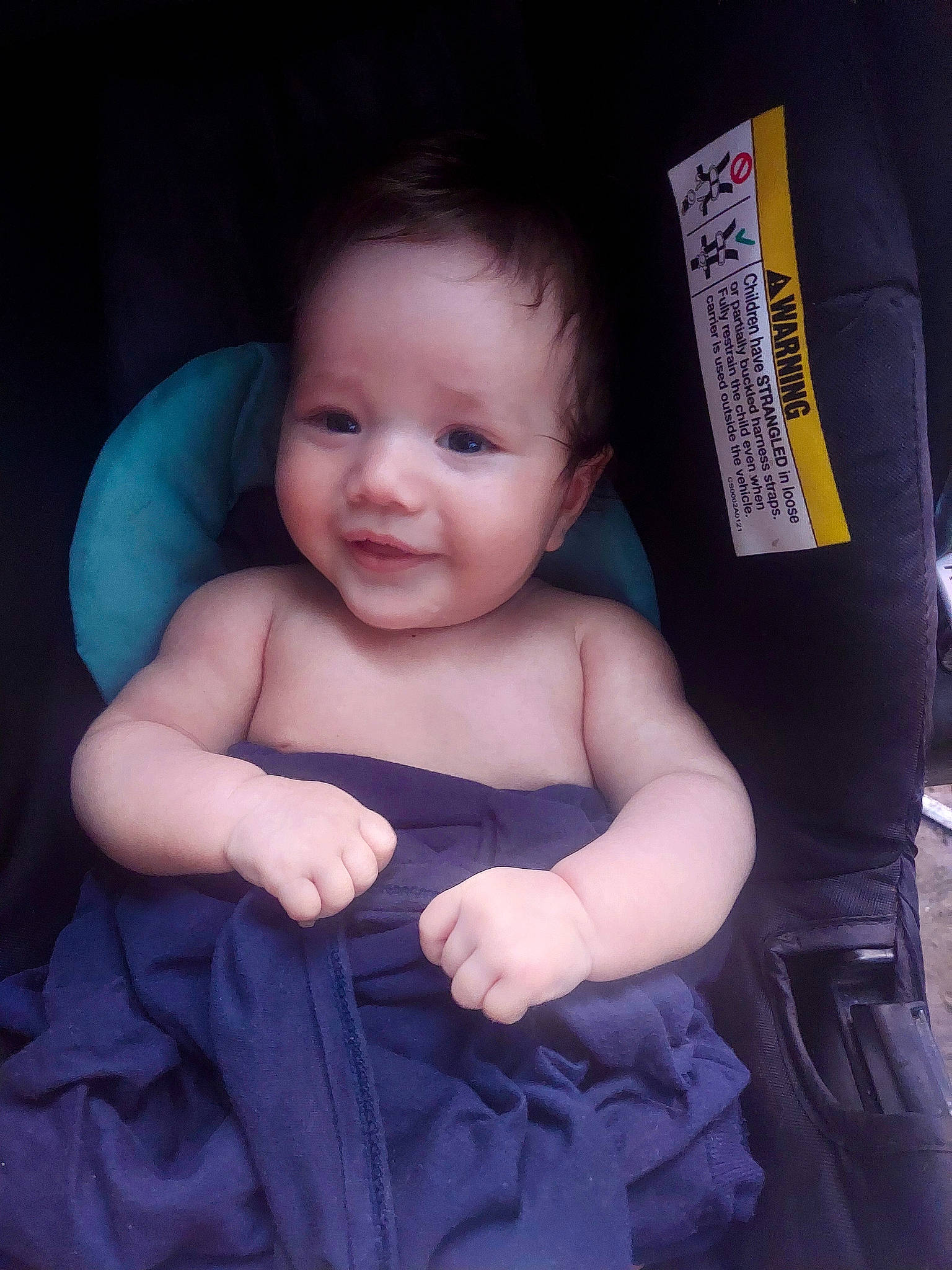 Gage is registered to the contest to win money with this photo: abdomen, baby, baby_toddler_clothing, cheek, chest, electric_blue, eye, finger, flash_photography, gesture, hand, happy, iris, person, sitting, skin, sleeve, smile, thumb, toddler