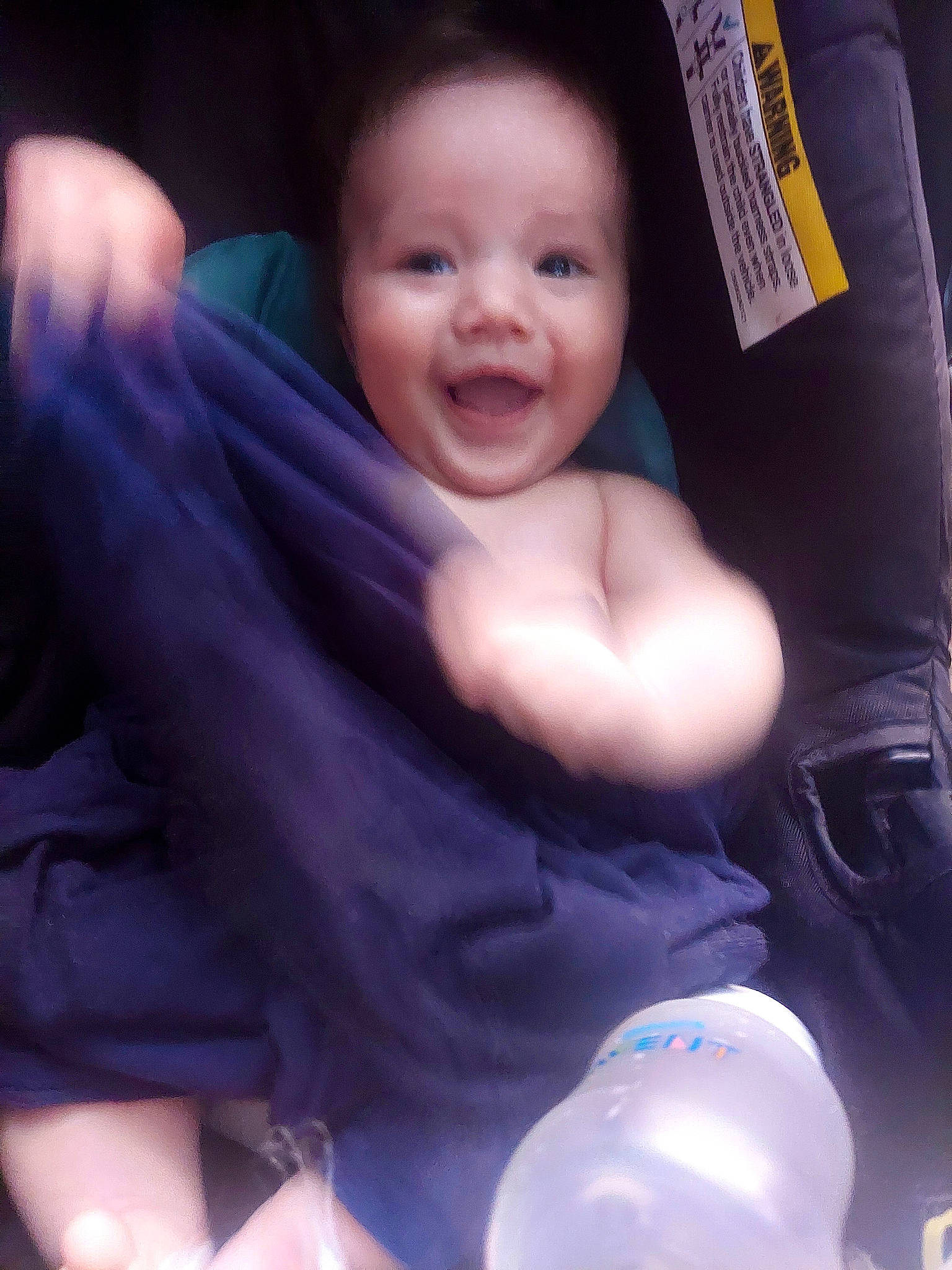 Gage joined the competition — help win amazing prizes! abdomen, arm, baby, baby_products, cheek, chest, comfort, electric_blue, eyebrow, finger, gesture, happy, human_body, mouth, nose, person, purple, smile, thumb, toddler