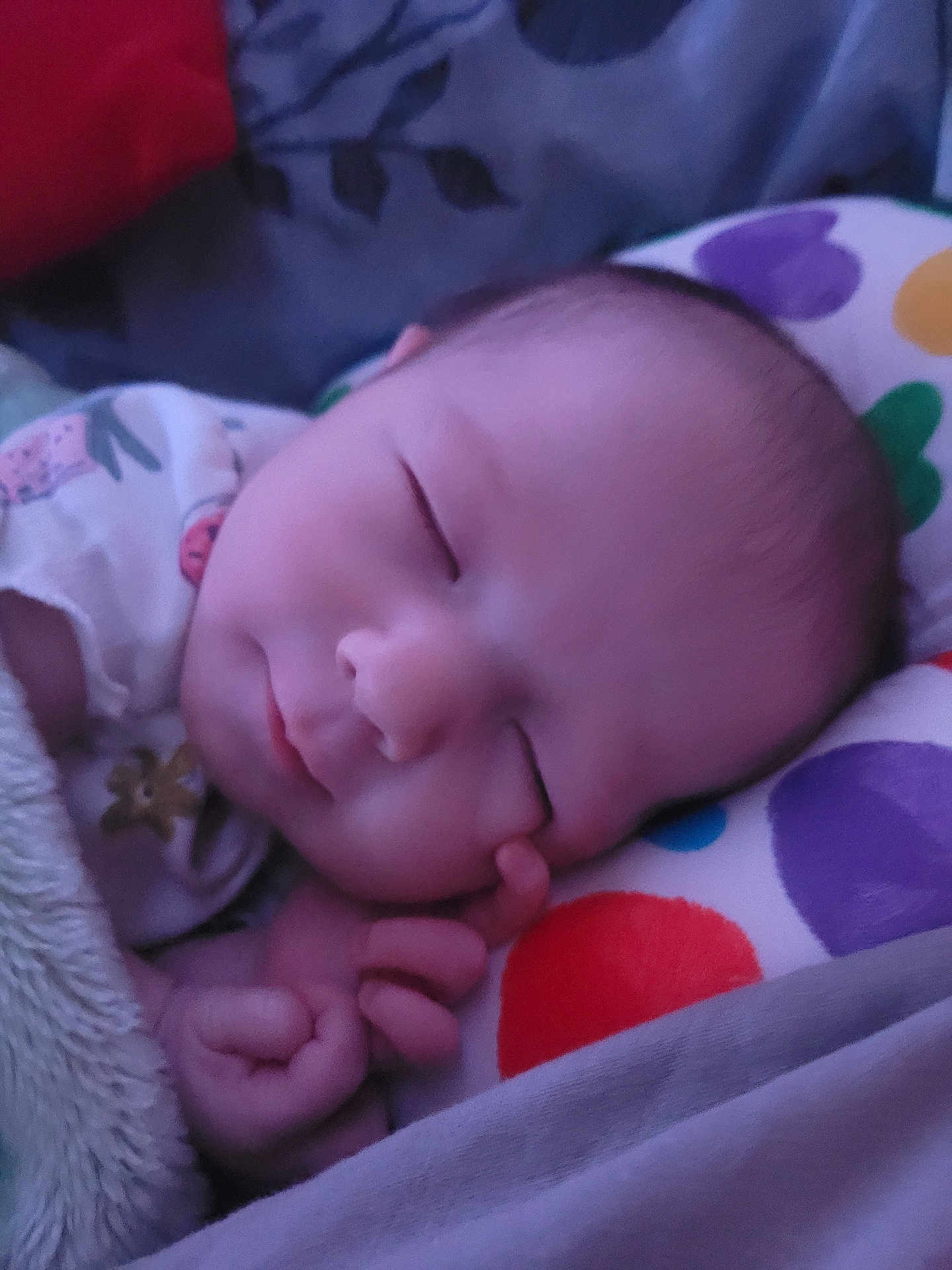Charlotte is registered to the contest to win money with this photo: baby, sleeping, infant, pillow, blanket, hand, face, peaceful, cute, closeup, child, soft, cozy, indoors, newborn, curled_fingers, clothing, head, rest, comfort