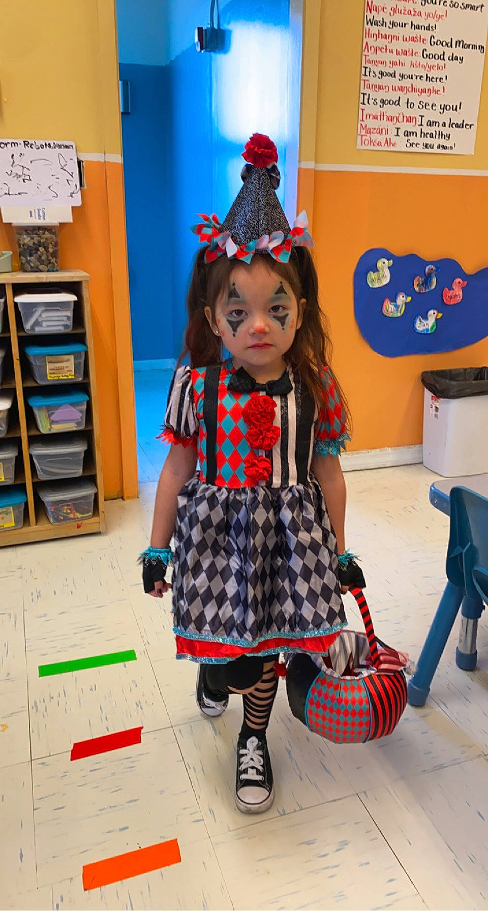 Kenzlie joined the competition — help win amazing prizes! bag, child, costume, design, event, fashion_accessory, fashion_design, fun, happy, luggage_and_bags, party_supply, pattern, person, plaid, room, school, sock, tartan, toddler, visual_arts