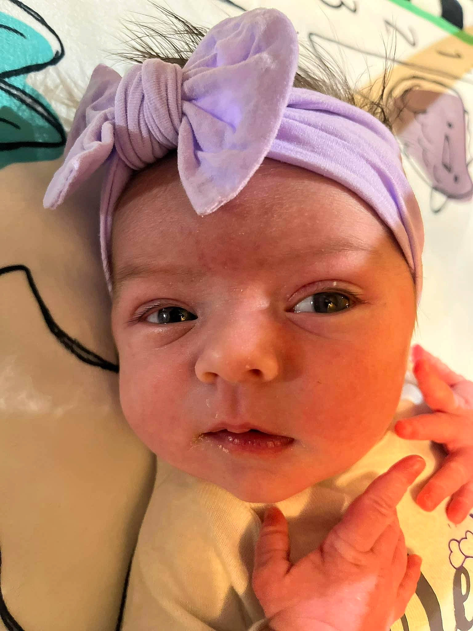 Lucy joined the competition — help win amazing prizes! baby, cheek, child, chin, ear, eyebrow, eyelash, forehead, hair_accessory, happy, headband, headgear, headpiece, headwear, lip, mouth, neck, nose, person, pink