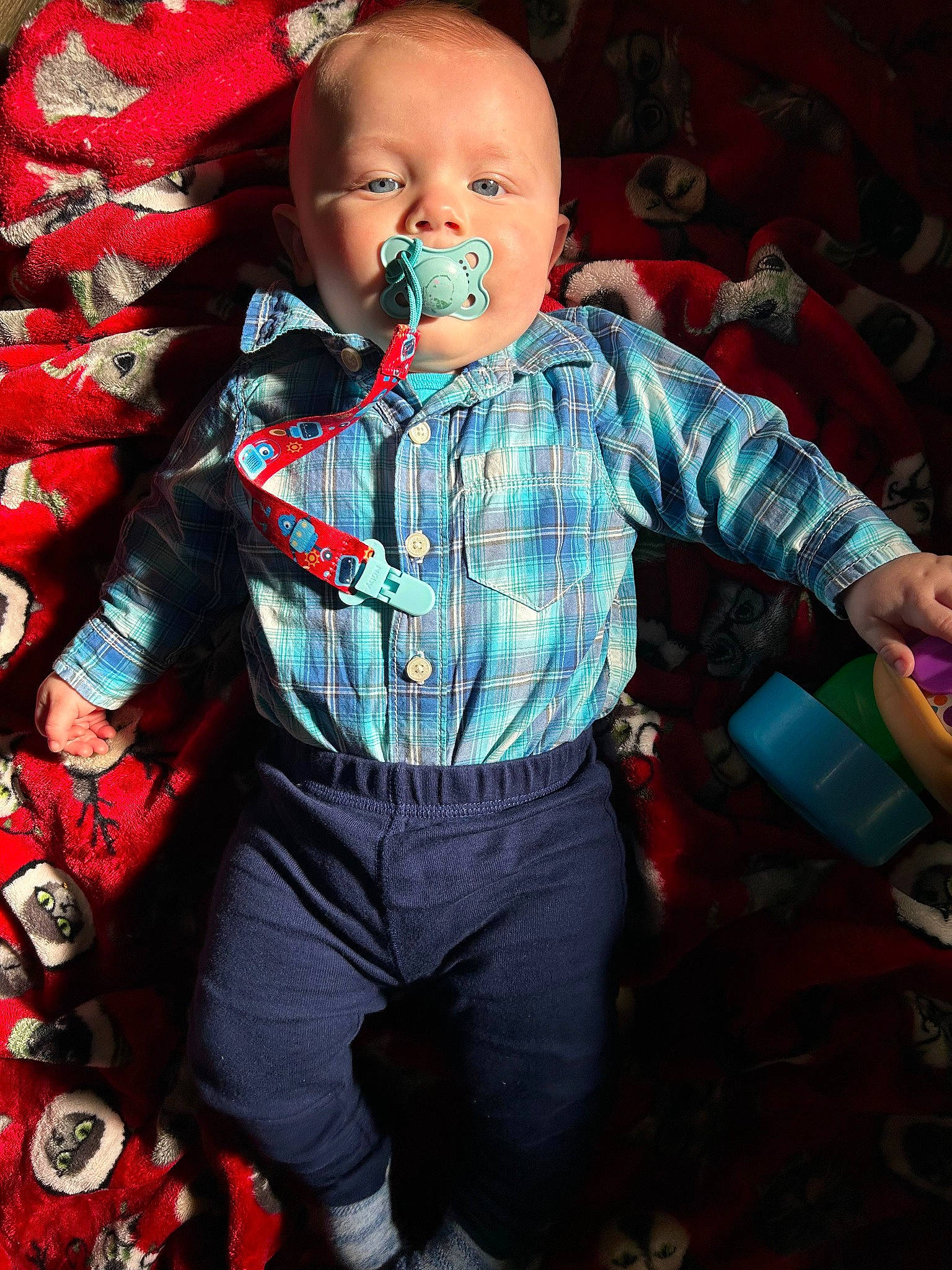 Kenneth joined the competition — help win amazing prizes! baby, baby_products, baby_toddler_clothing, carmine, cheek, child, comfort, eye, fun, holiday, iris, pattern, person, plaid, plant, portrait_photography, sitting, skin, sleeve, tartan