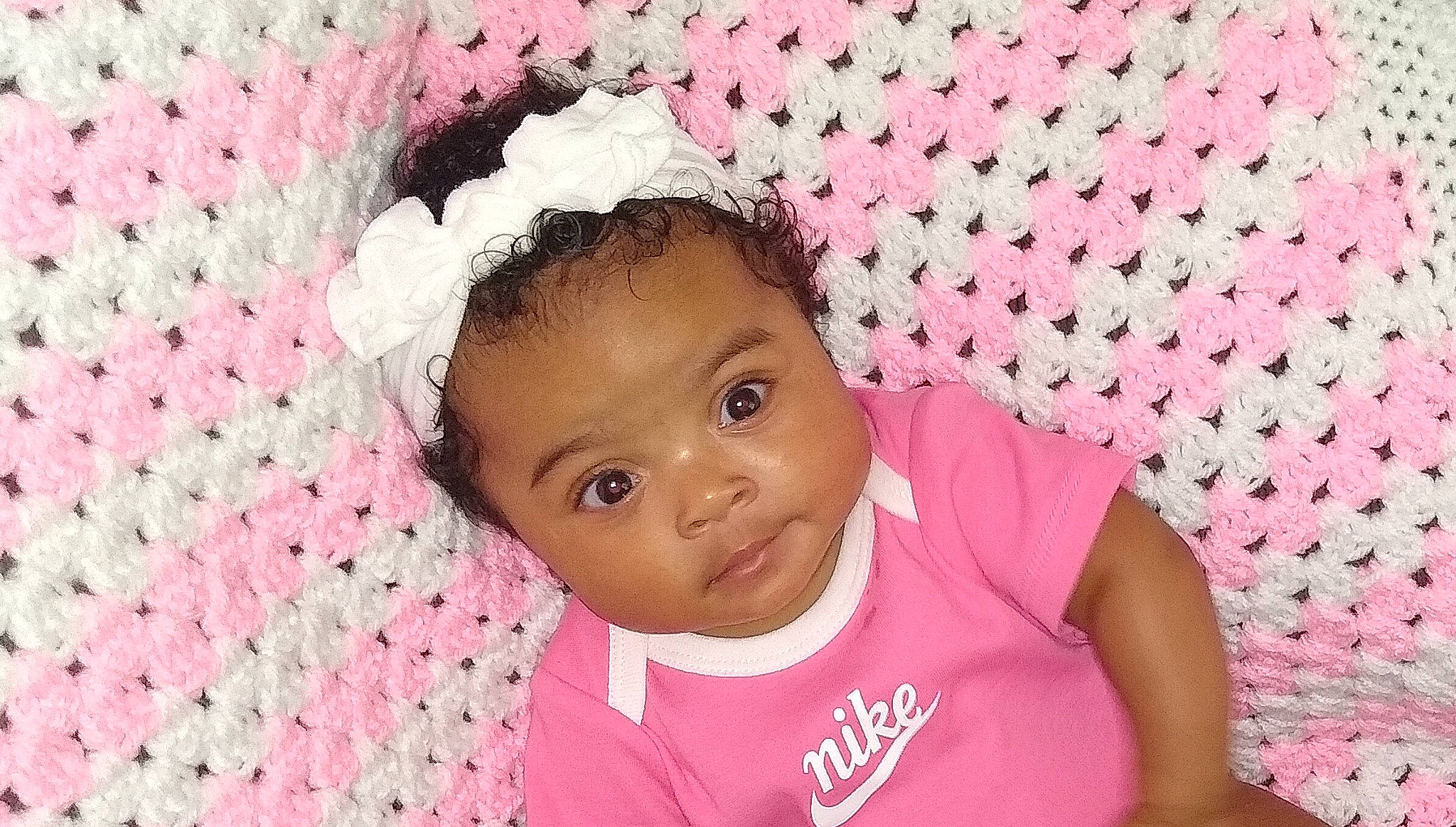 June joined the competition — help win amazing prizes! baby, baby_toddler_clothing, beauty, cheek, chin, eyebrow, eyelash, face, happy, head, lip, magenta, nose, person, pink, purple, skin, sleeve, textile, toddler