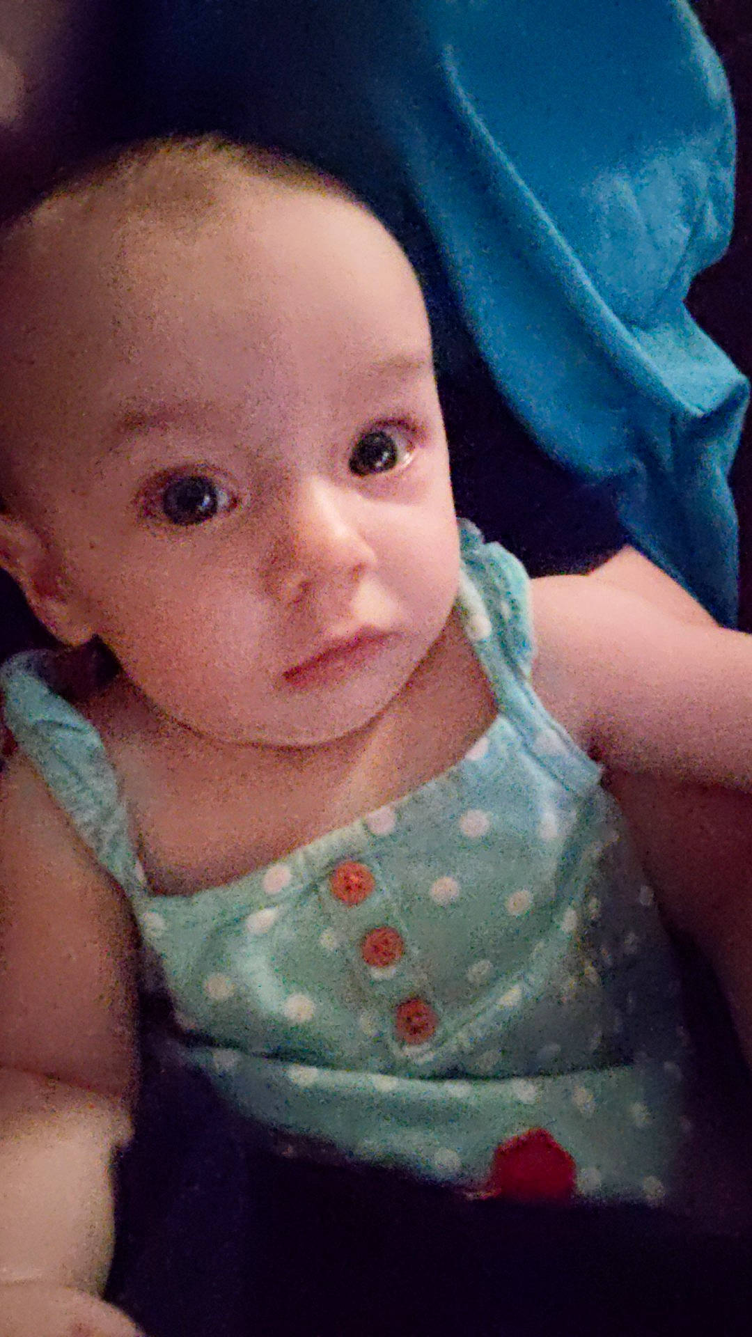 Halle joined the competition — help win amazing prizes! baby, cheek, child, eye, face, forehead, head, lip, mouth, nose, person, skin, toddler