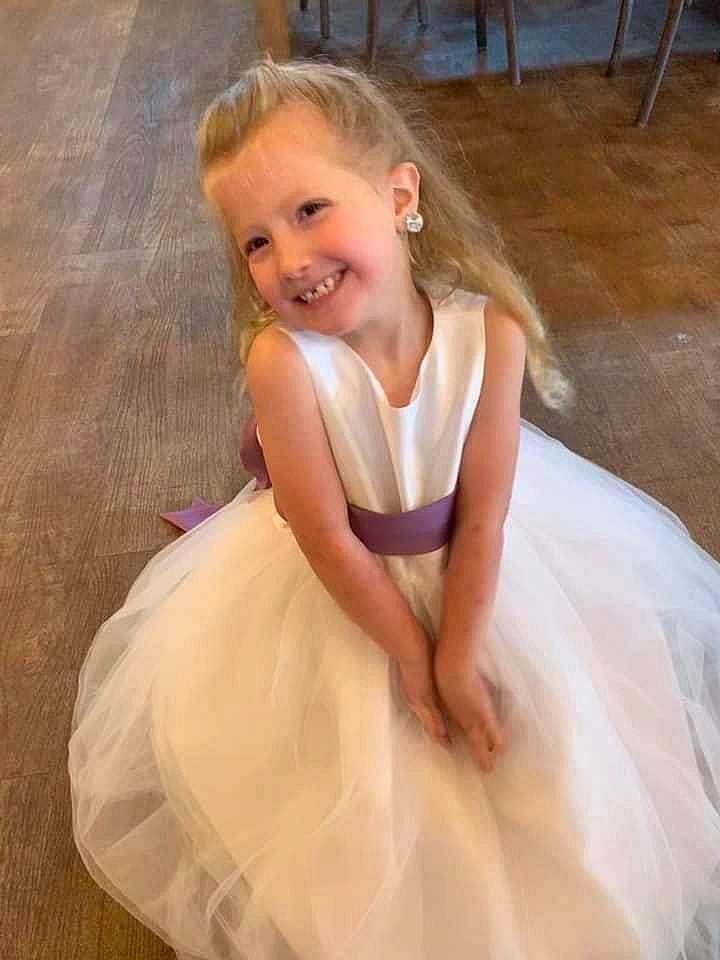 Ashtyn is registered to the contest to win money with this photo: baby, baby_toddler_clothing, blond, bridal_accessory, dance, day_dress, dress, event, face, flooring, fun, hair, happy, hardwood, joint, joy, person, pink, shoulder, smile