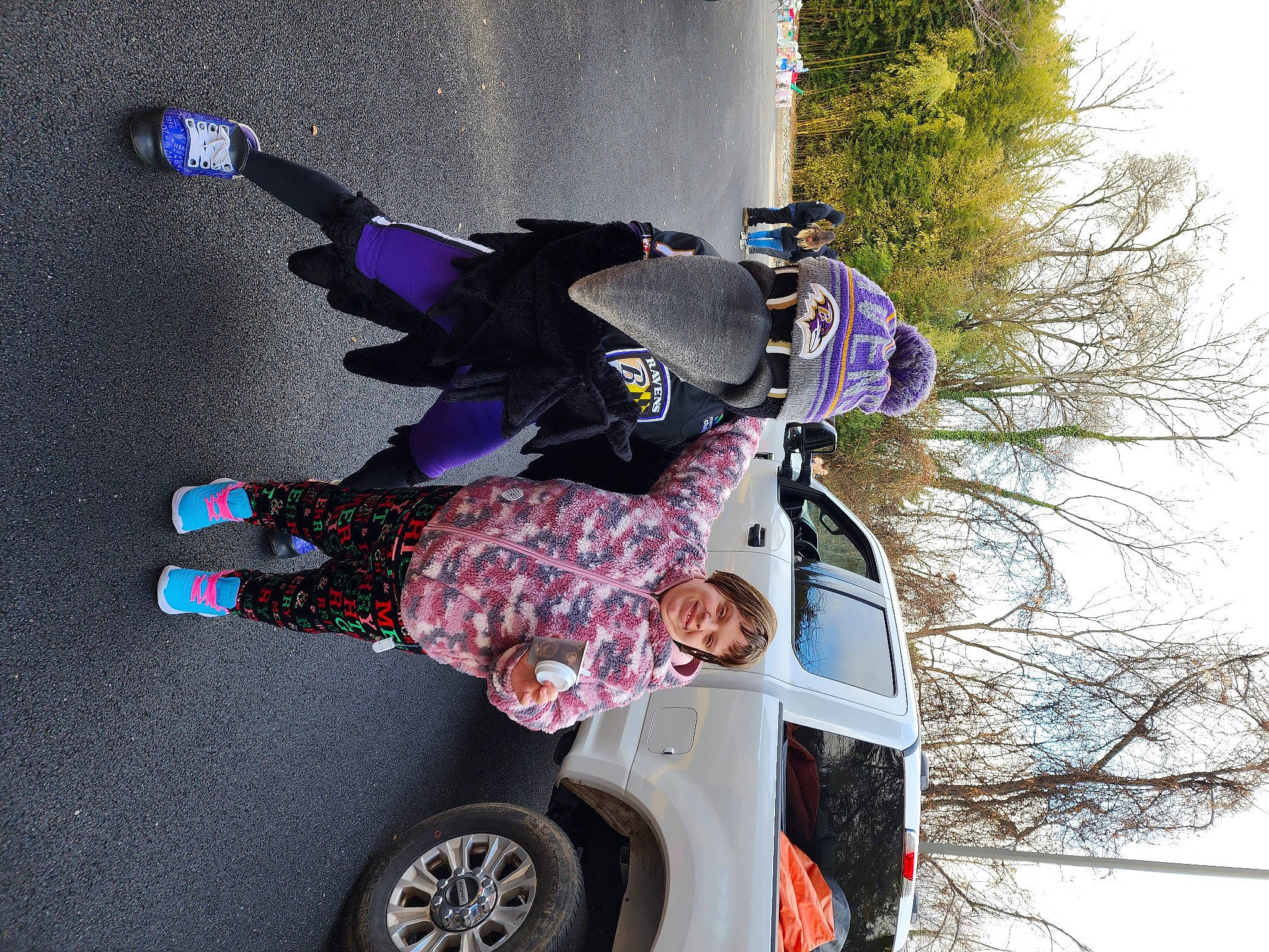 Ashley joined the competition — help win amazing prizes! automotive_design, automotive_exterior, automotive_tire, automotive_wheel_system, bumper, car, door, fender, helmet, jeans, joy, motor_vehicle, person, rim, rolling, sky, tire, tree, vehicle, vehicle_door