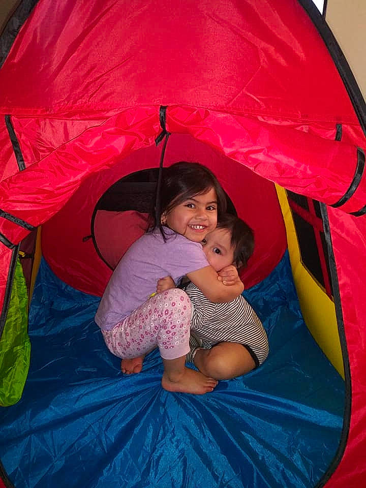 Zafrina joined the competition — help win amazing prizes! child, fun, joy, leisure, person, photography, play, product, tent