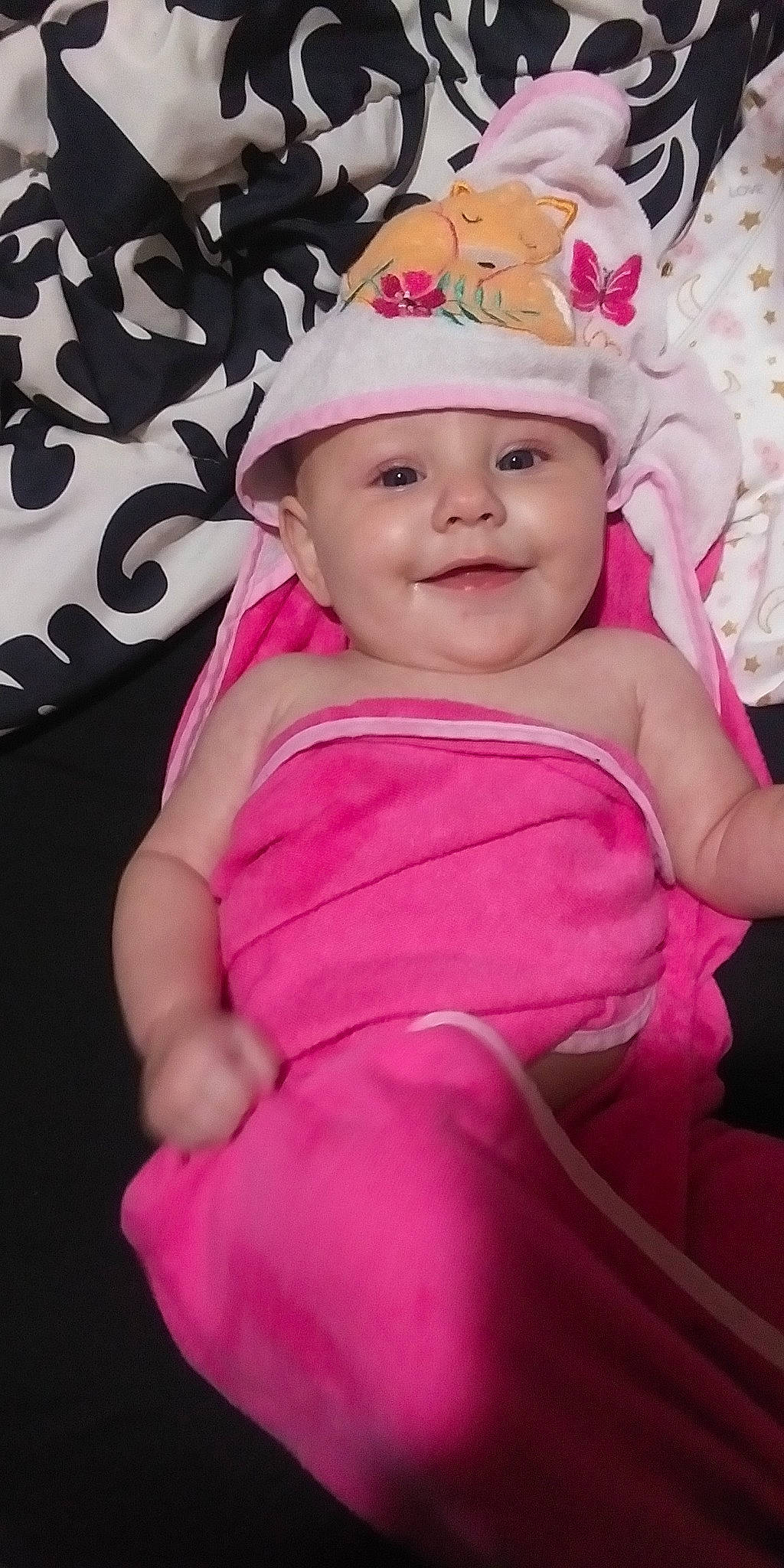 Jaylen joined the competition — help win amazing prizes! baby, cheek, child, hair_accessory, headgear, headwear, joy, magenta, person, pink, skin, smile, toddler