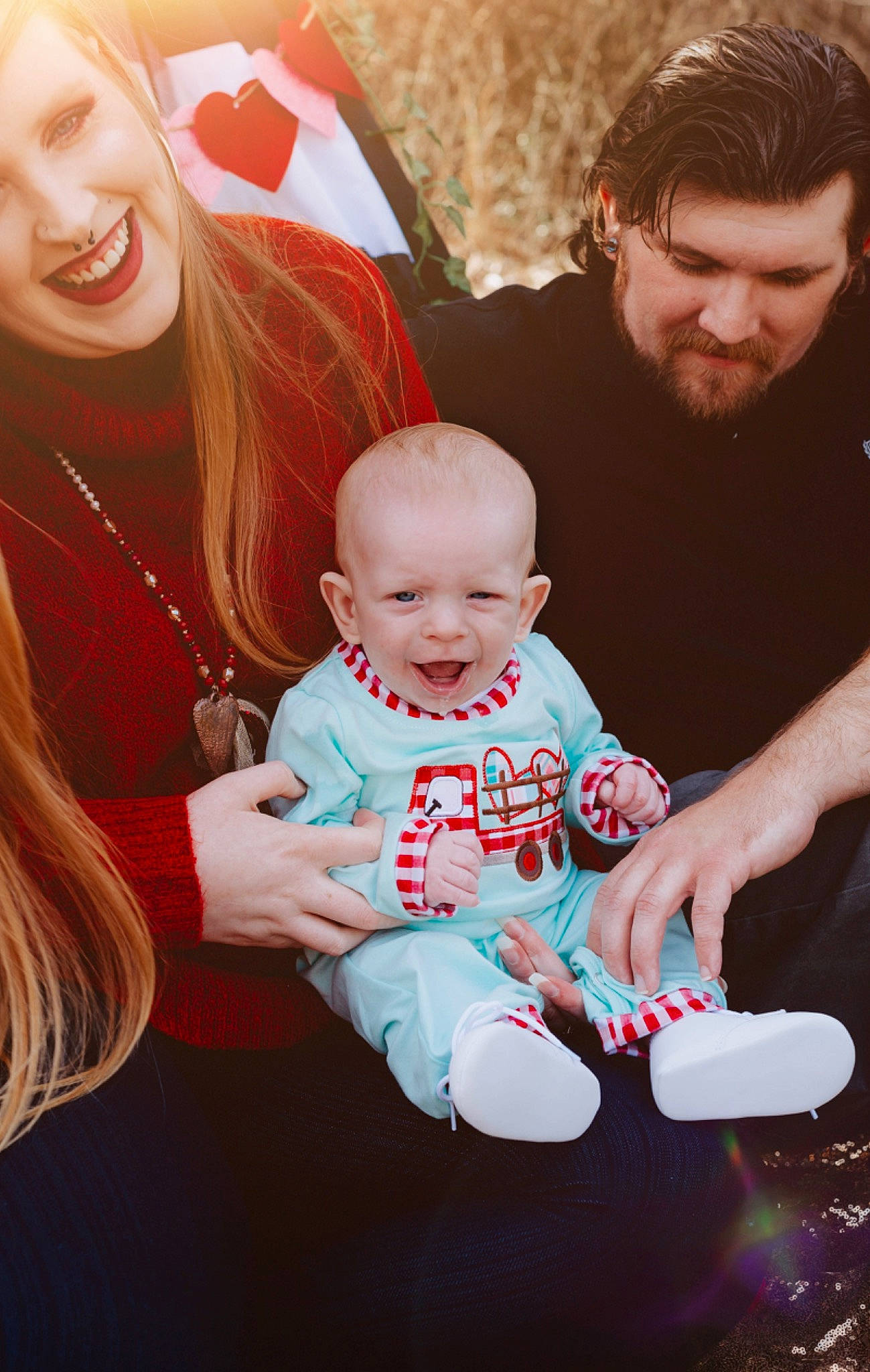 Gatlin is registered to the contest to win money with this photo: baby, child, daughter, family, father, happy, joy, mother, people, person, photograph, photography, play, product, sibling, sitting, skin, smile, toddler