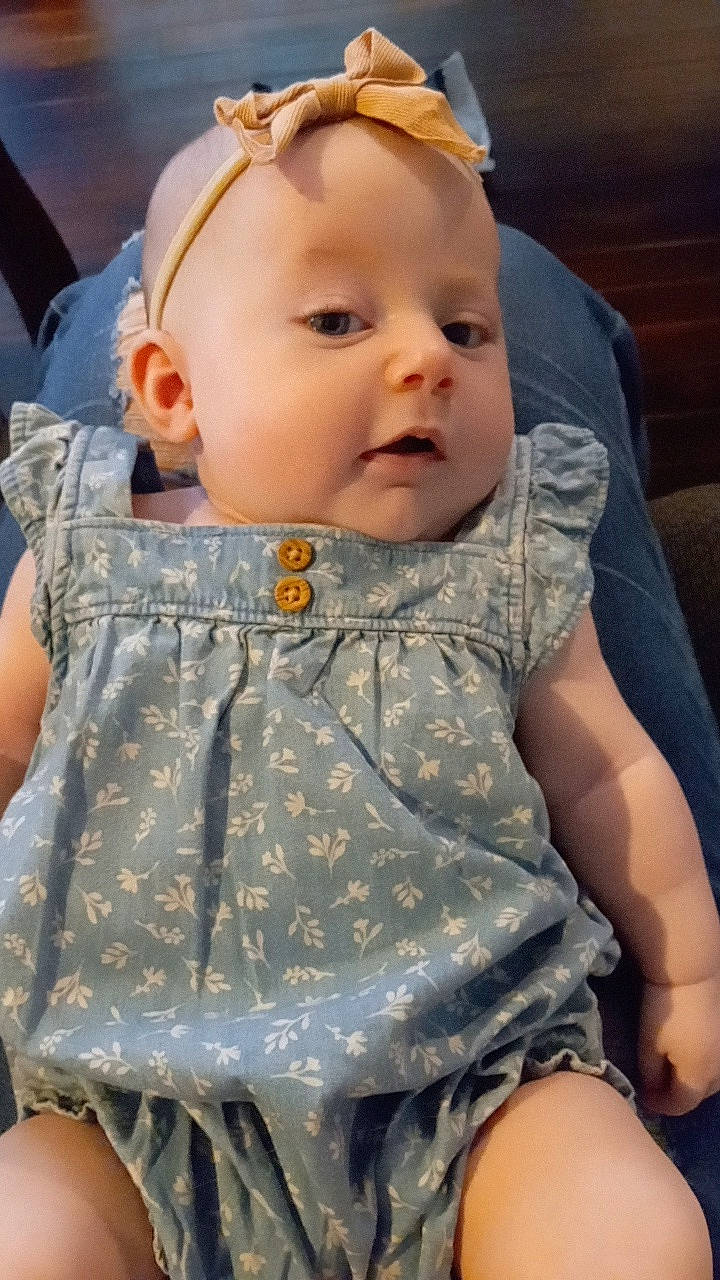 Emberleigh joined the competition — help win amazing prizes! baby, baby_toddler_clothing, cheek, child, day_dress, dress, eye, eyelash, facial_expression, hairstyle, head, human_body, iris, lip, neck, organ, person, pink, skin, sleeve