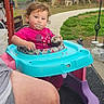 Calista joined the competition — help win amazing prizes! adult_knee, baby_walker, child, colorful, cupcake, curly_hair, dog, family, fence, fun, grass, happy, messy_face, outdoor, pink_shirt, playground, sidewalk, summer, toddler, toy