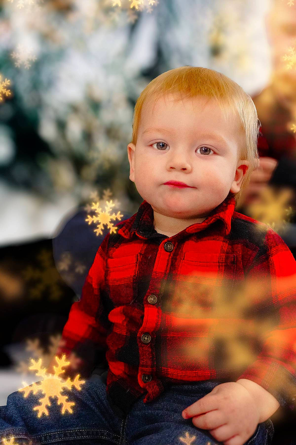 Braxton joined the competition — help win amazing prizes! cheek, eye, flash_photography, grass, hairstyle, happy, head, iris, leaf, orange, people_in_nature, person, plaid, plant, skin, sleeve, sunlight, tartan, toddler, tree