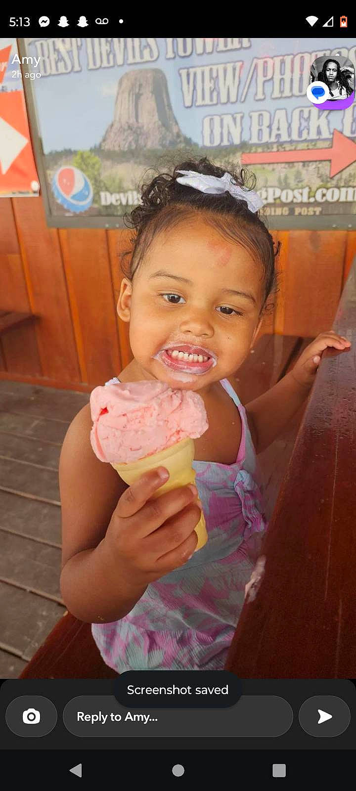 Key'Onnah is registered to the contest to win money with this photo: dessert, finger, food, food_craving, frozen_dessert, fun, gesture, hand, happy, ice_cream, ice_cream_cone, joy, nail, neck, person, pink, skin, smile, sunglasses, sweetness