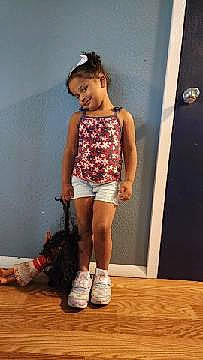 K'Eondra joined the competition — help win amazing prizes! denim, elbow, event, fashion_design, flooring, hardwood, human_leg, joy, knee, laminate_flooring, long_hair, pattern, person, shorts, sleeve, t_shirt, thigh, trunk, waist, wood