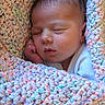 newborn, baby, sleeping, blanket, knitted, cozy, infant, cute, peaceful, rest, soft, warm, child, portrait, closeup, face, hand, indoors, comfort, toddler
