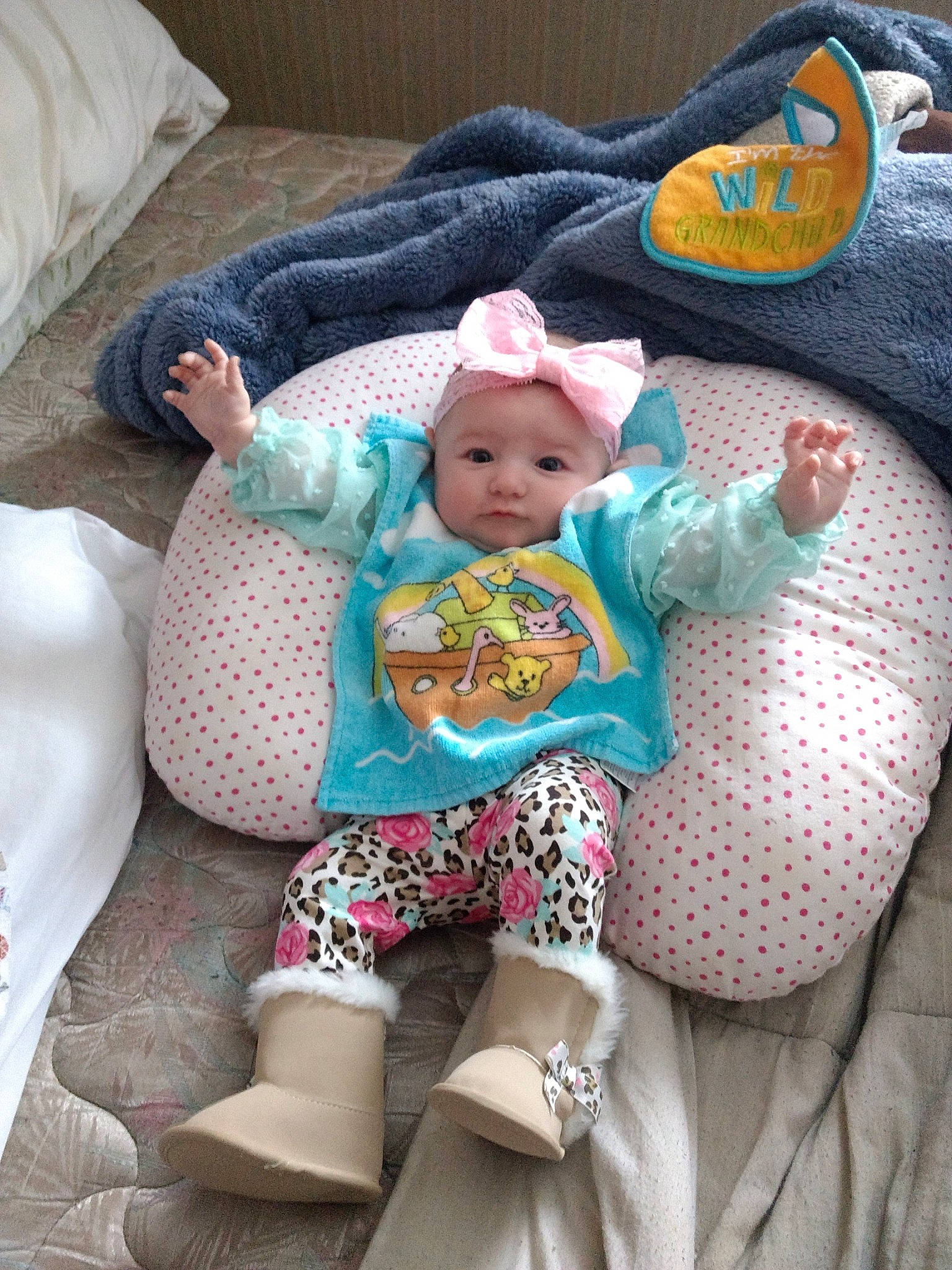 Leeann is registered to the contest to win money with this photo: baby_products, child, doll, infant, pattern, person, pink, product, stuffed_toy, textile, toddler, toy