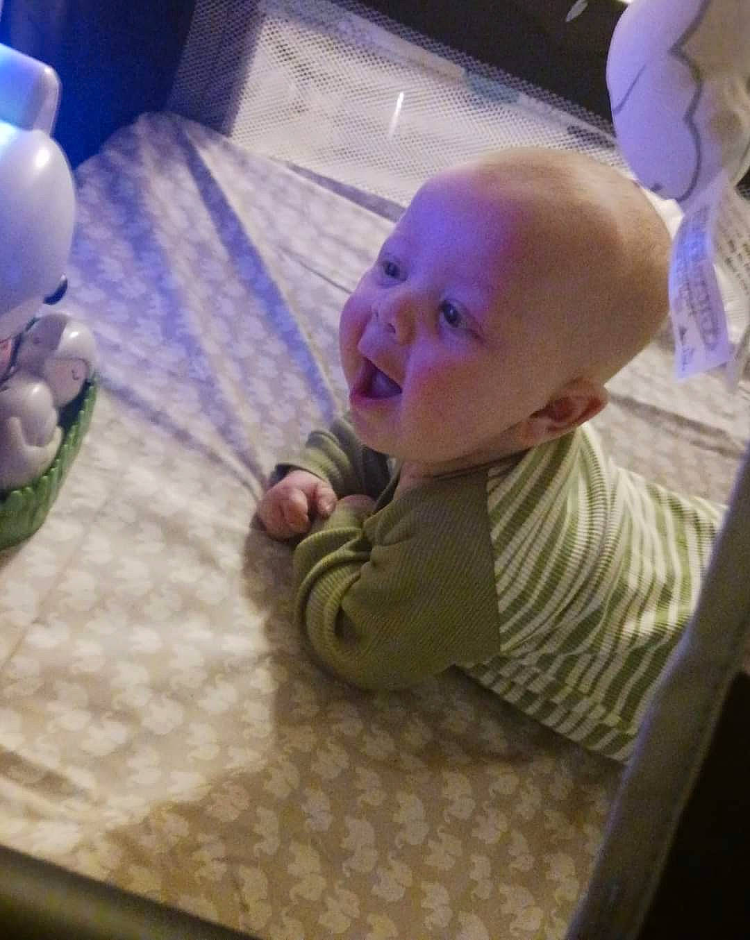 Jericho joined the competition — help win amazing prizes! baby, baby_toddler_clothing, cheek, child, cloud, comfort, eye, finger, floor, flooring, human_body, iris, mouth, nose, person, product, purple, skin, smile, toddler