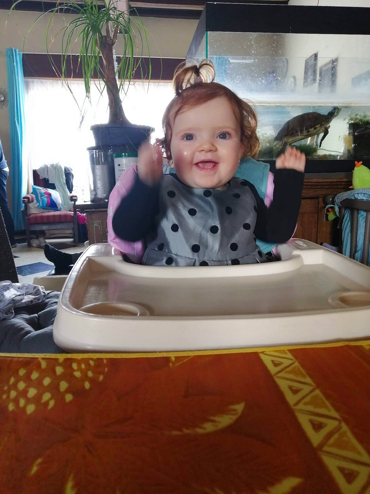 Tanaïs participe au concours pour gagner de l'argent avec cette photo : automotive_design, baby, baby_toddler_clothing, bumper, child, city, flooring, fun, happy, leisure, outdoor_play_equipment, person, plant, public_space, recreation, room, sitting, smile, t_shirt, toddler