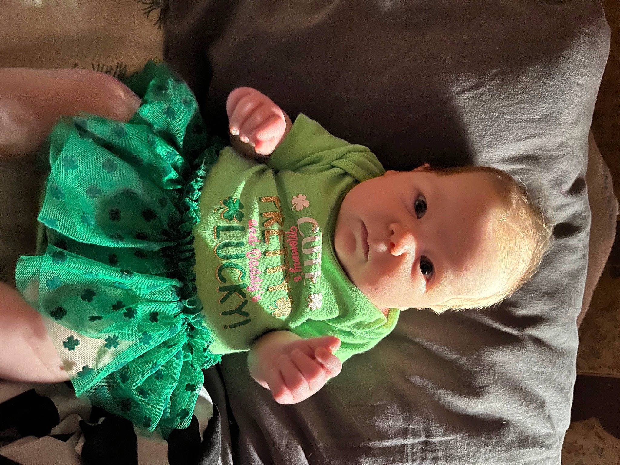 Chevelle is registered to the contest to win money with this photo: baby, baby_toddler_clothing, cheek, child, comfort, event, facial_expression, finger, green, happy, hat, iris, leaf, linens, pattern, person, product, skin, sleeve, textile