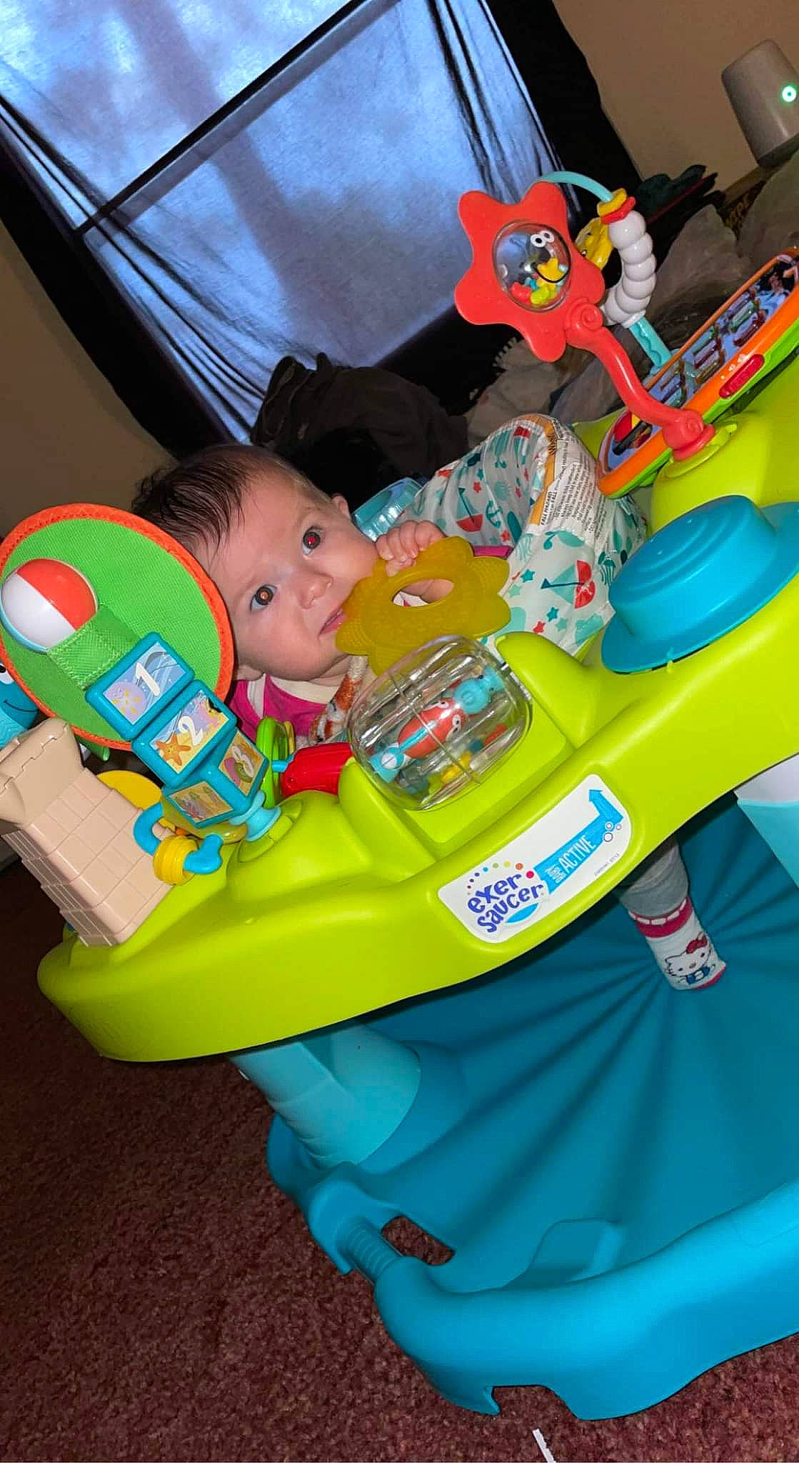 Raelynn joined the competition — help win amazing prizes! amusement_ride, baby, baby_products, baby_toddler_clothing, baby_toys, child, fun, happy, leisure, person, plastic, play, recreation, riding_toy, sitting, smile, t_shirt, toddler, toy, toy_vehicle