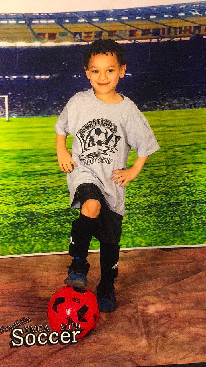 Channing joined the competition — help win amazing prizes! ball, child, competition_event, football_player, footwear, joy, person, shoe, soccer_ball, sports_equipment, style, t_shirt, toddler